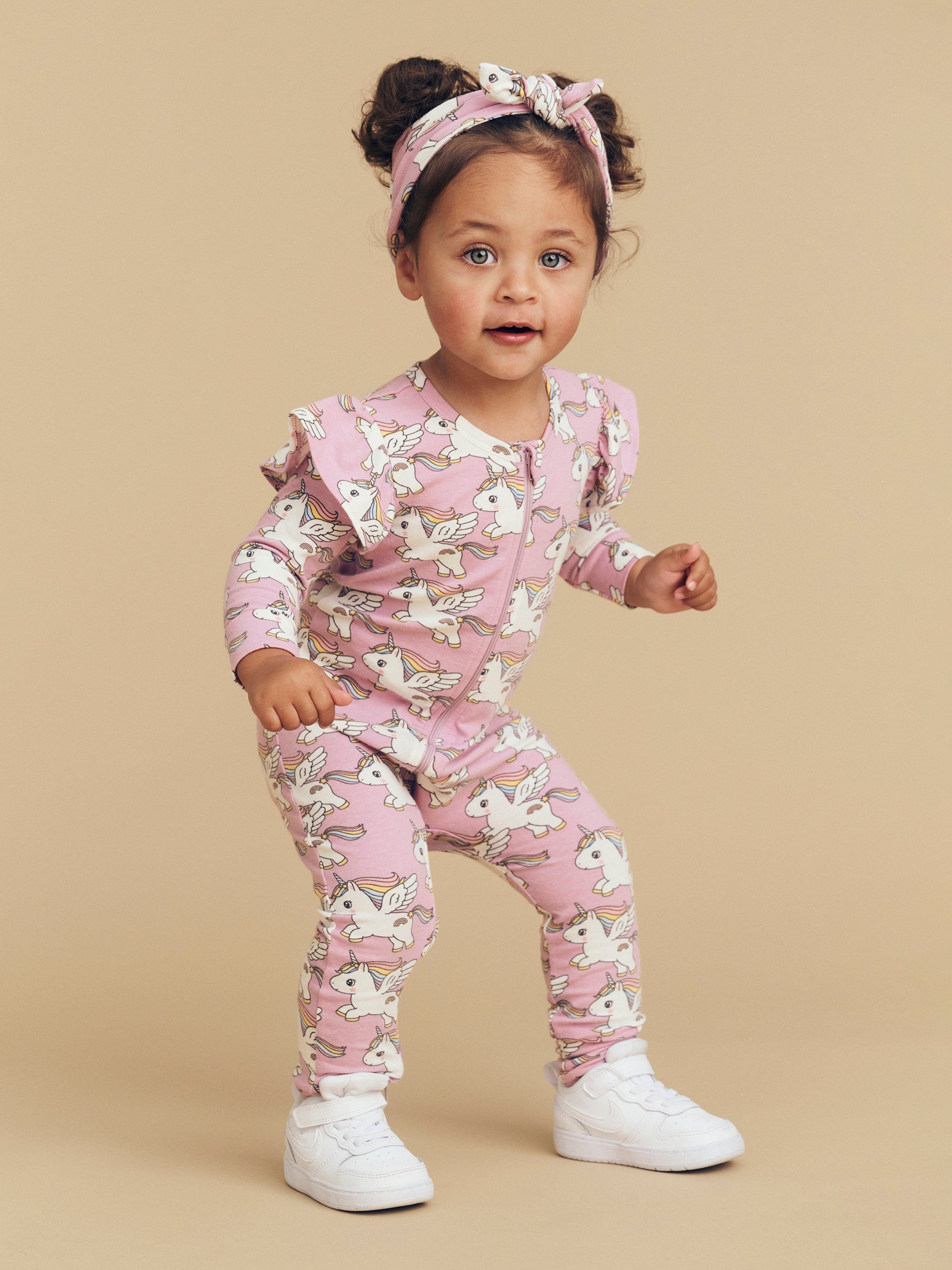 Huxbaby Magical Unicorn Frill Romper - Orchid