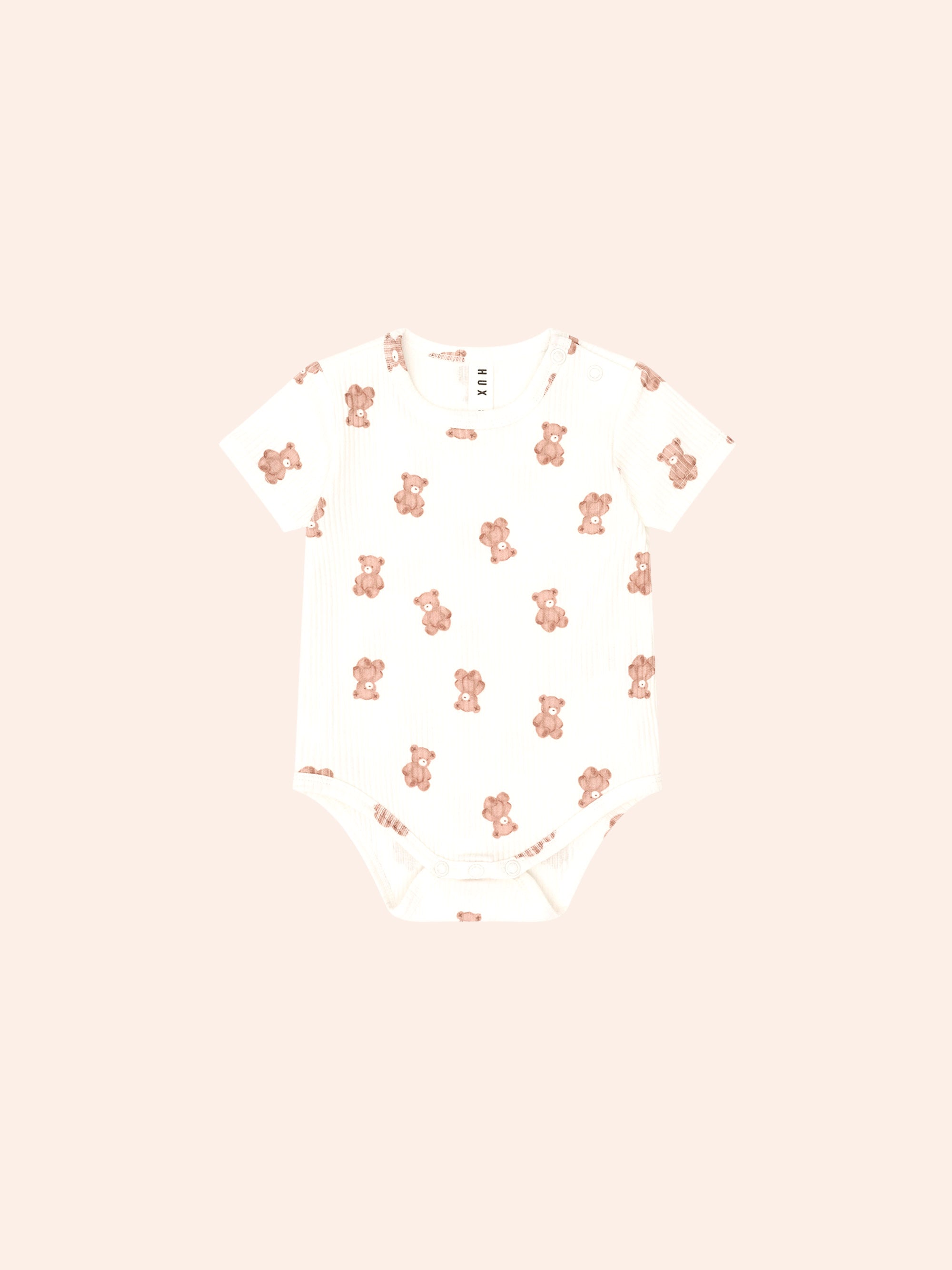 Huxbaby Beary Snuggly Newborn Romper - Almond Milk