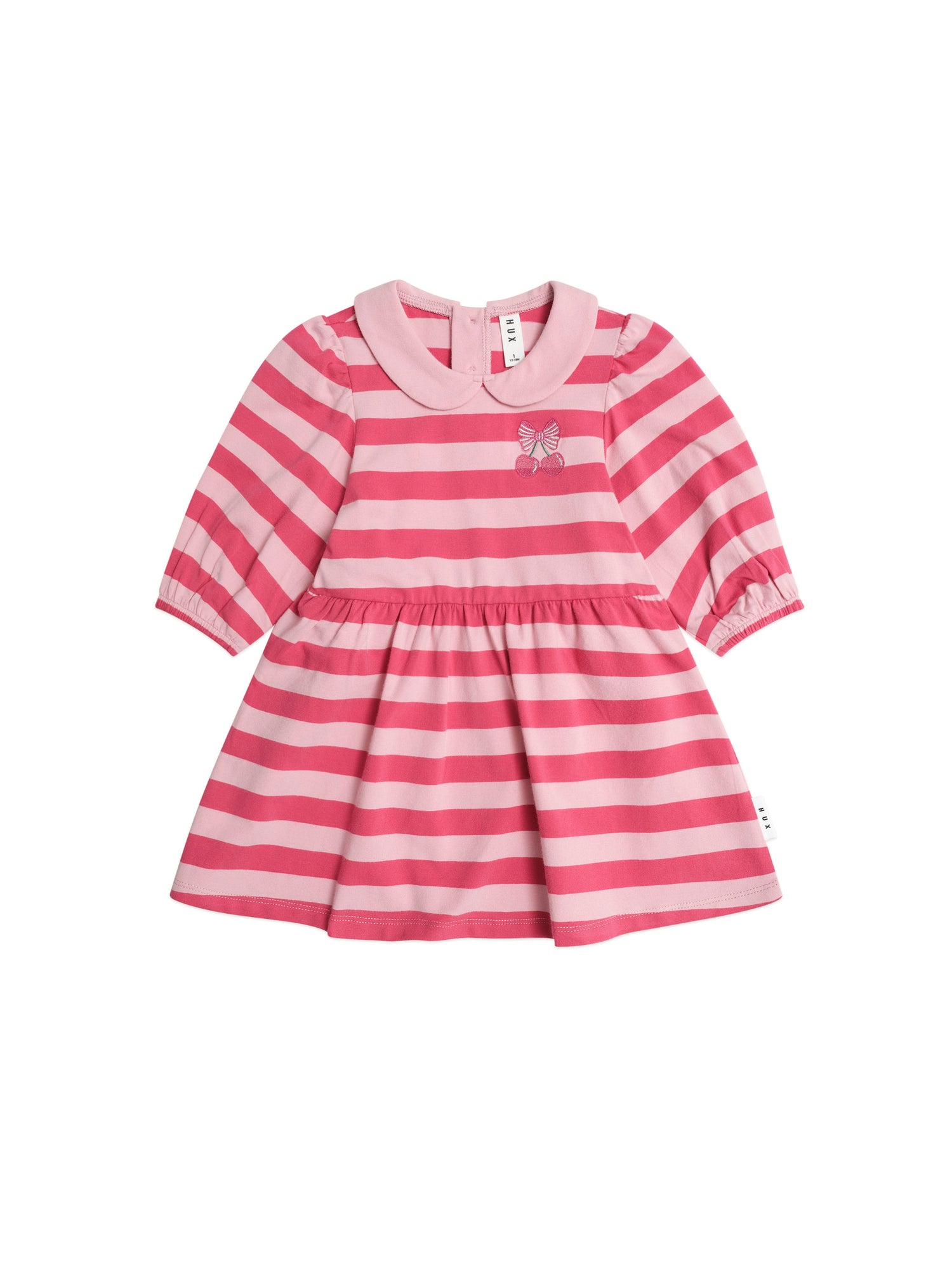 Huxbaby Cherry Pie Puff Sleeve Dress - Cherry/Apricot