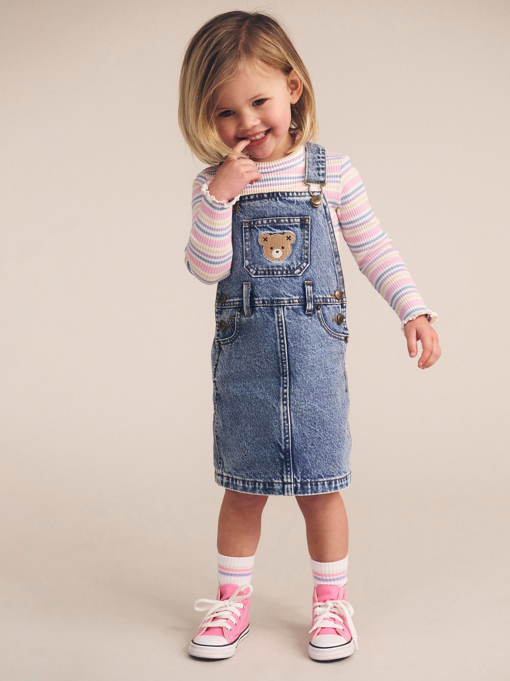 Huxbaby Dreamy Denim Pinafore - Denim