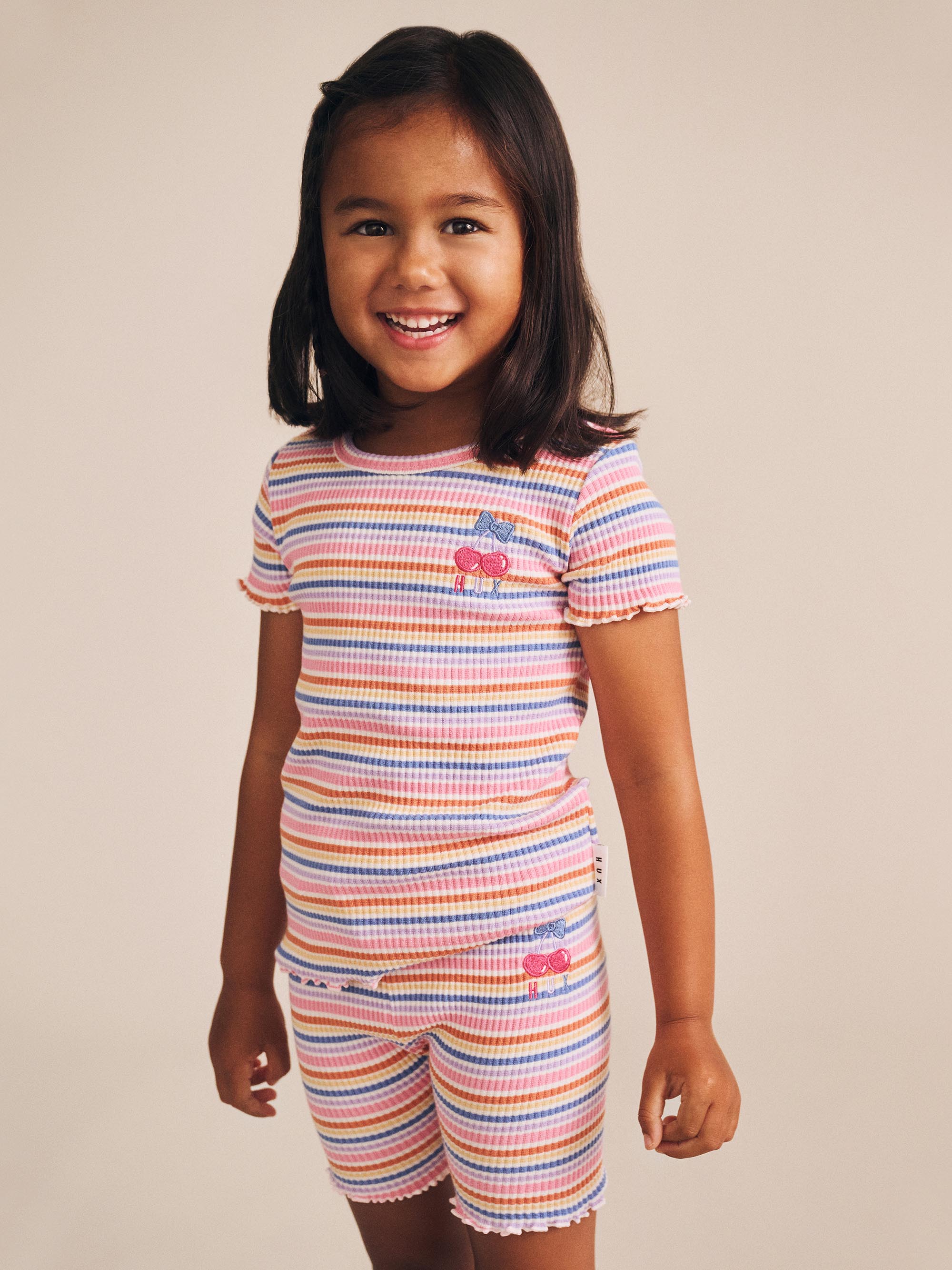 Huxbaby Rainbow Rib Tee - Multi