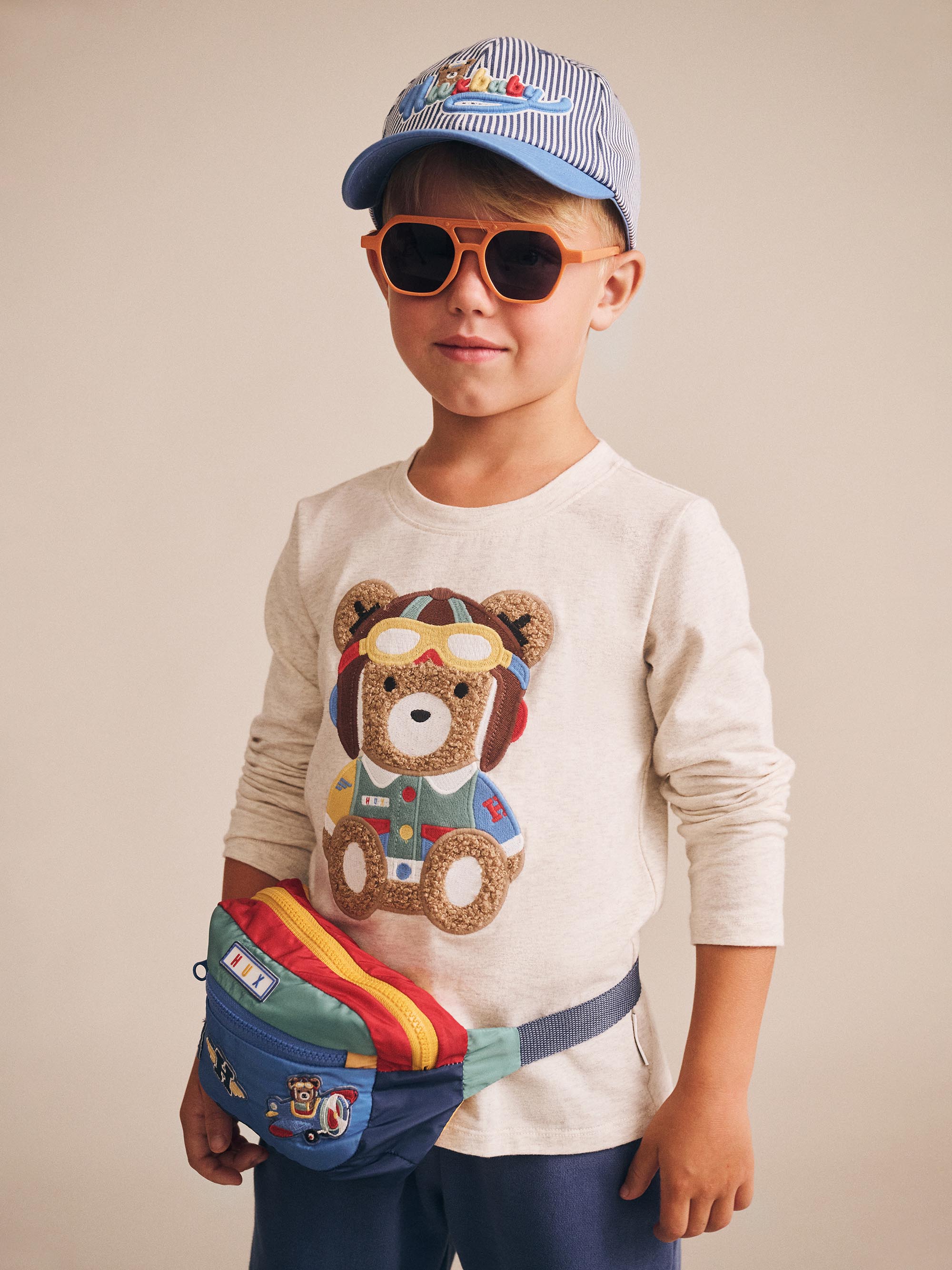 Huxbaby Pilot Huxbear Longsleeve Top - Almond Marle
