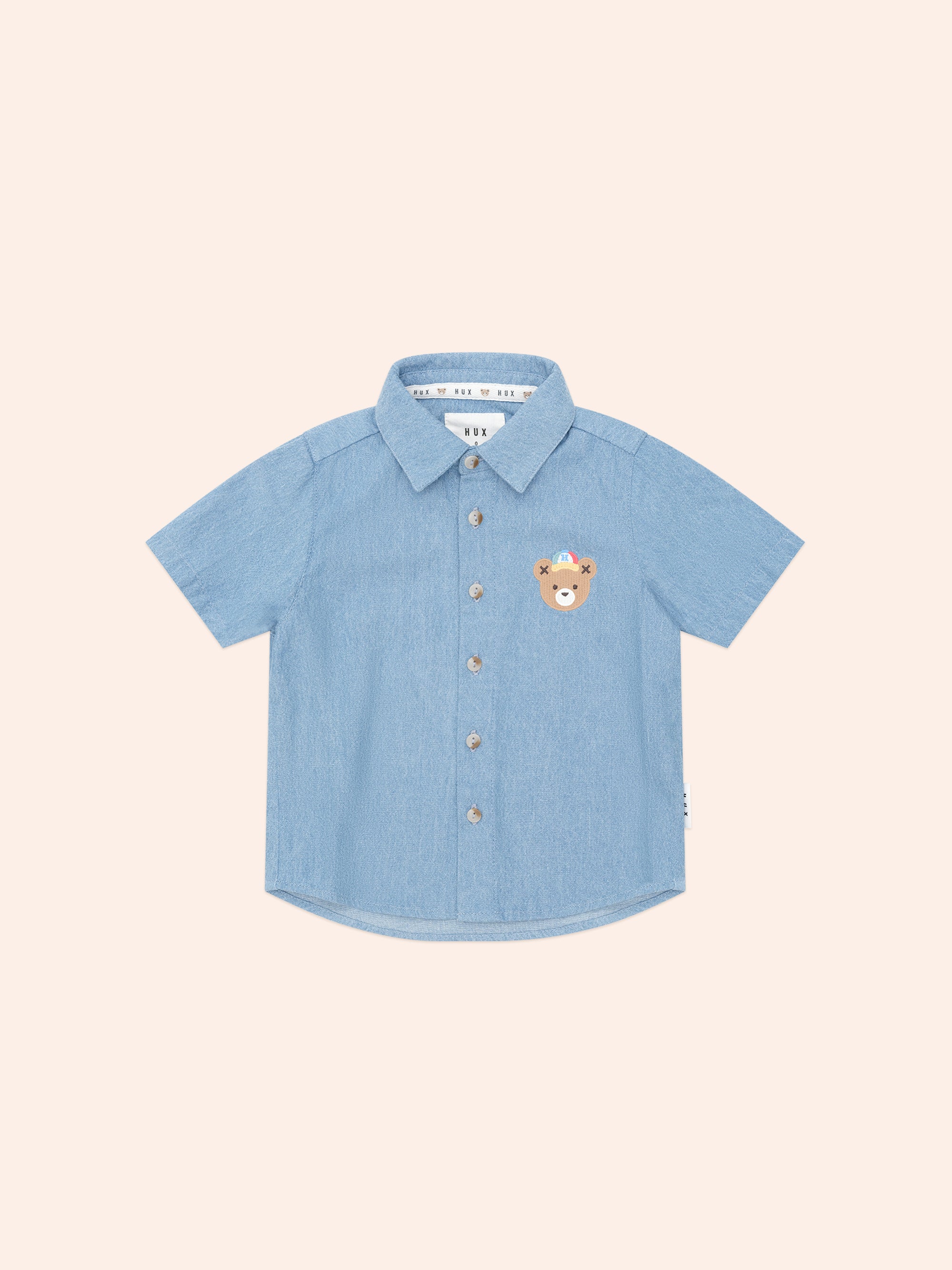 Huxbaby Chambray Hux Short Sleeve Shirt - Chambray