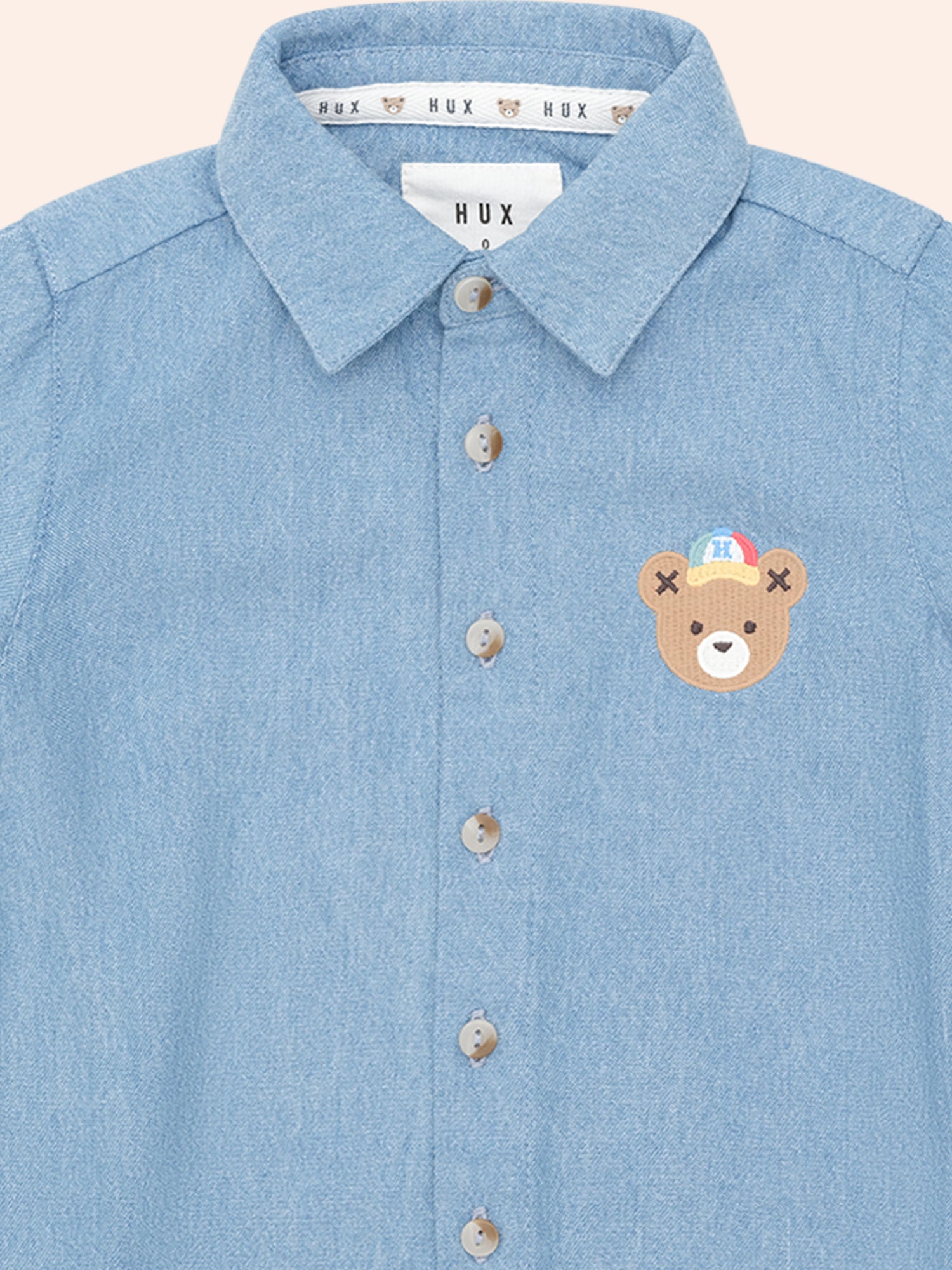 Huxbaby Chambray Hux Short Sleeve Shirt - Chambray