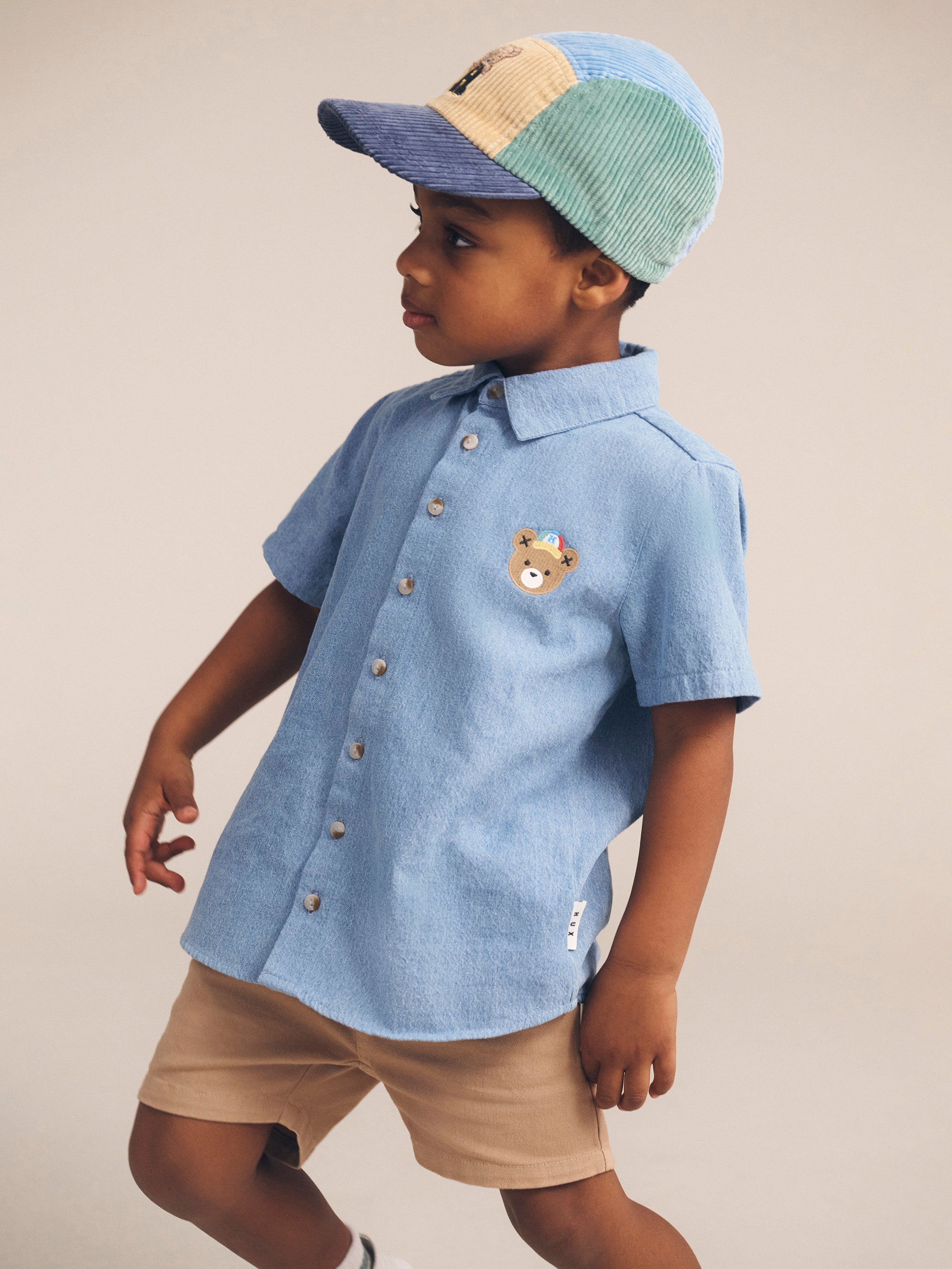 Huxbaby Chambray Hux Short Sleeve Shirt - Chambray