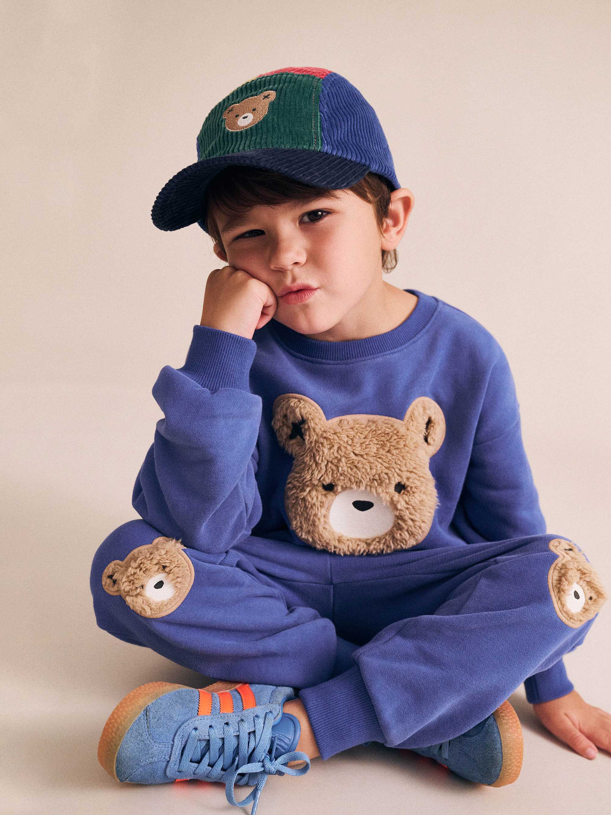 Huxbaby Furry Huxbear Cobalt Sweatshirt - Cobalt