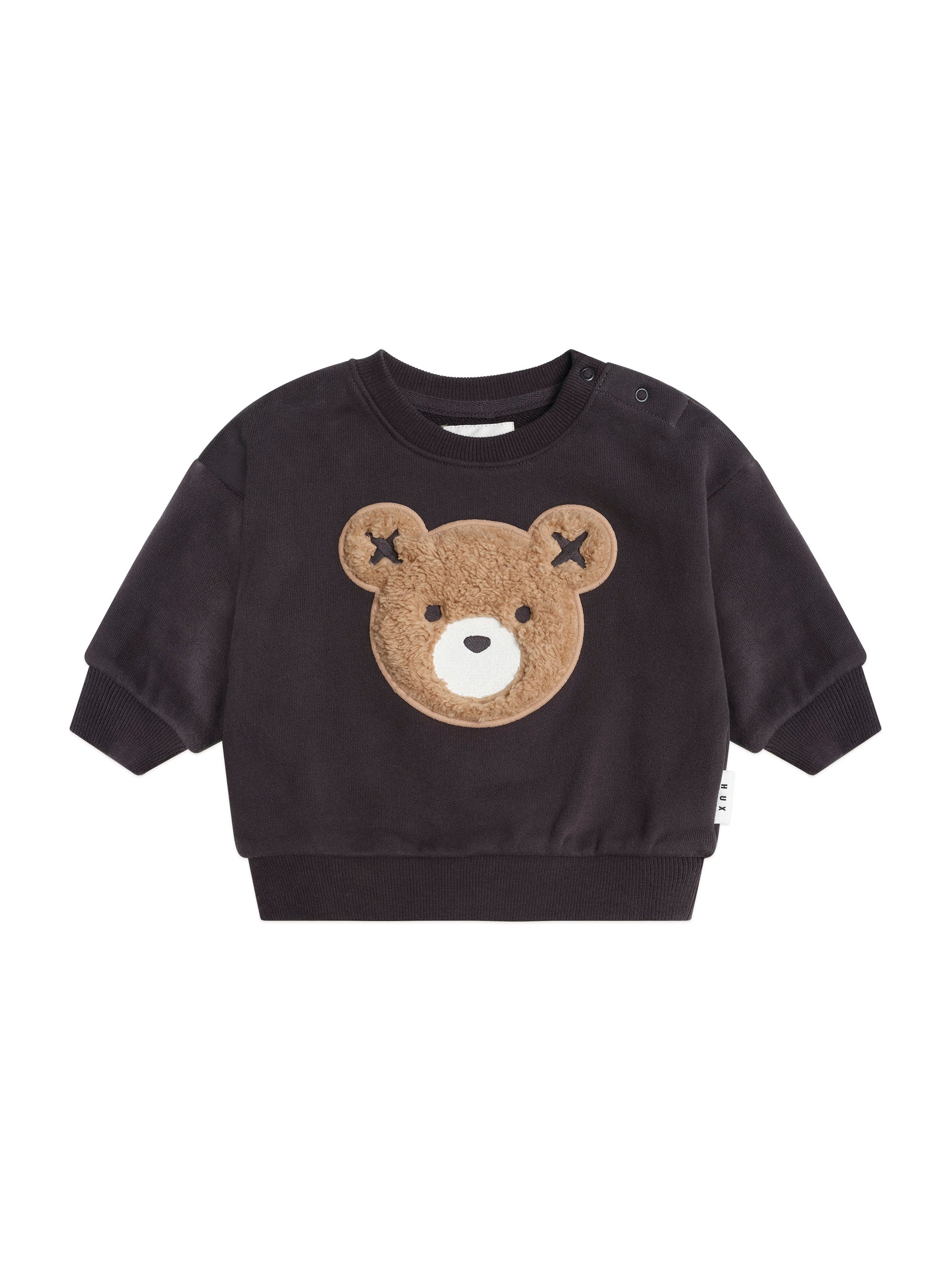 Huxbaby Furry Huxbear Sweatshirt Black - Soft Black