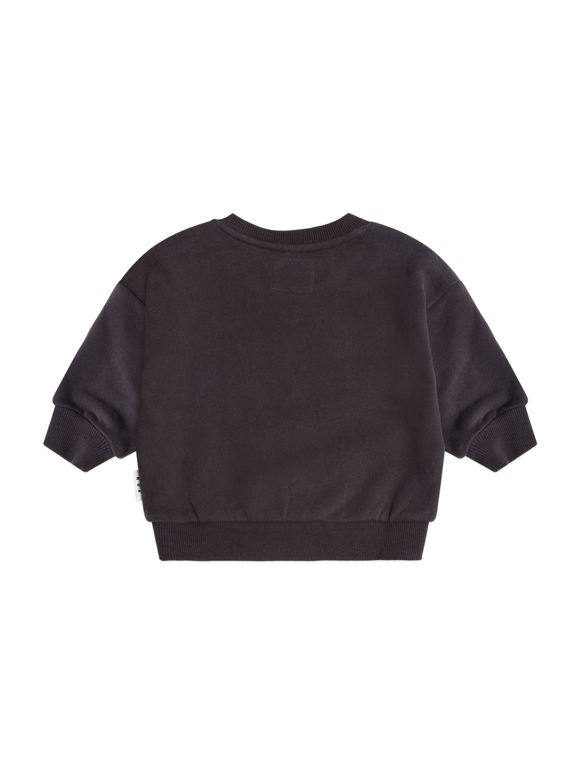 Huxbaby Furry Huxbear Sweatshirt Black - Soft Black
