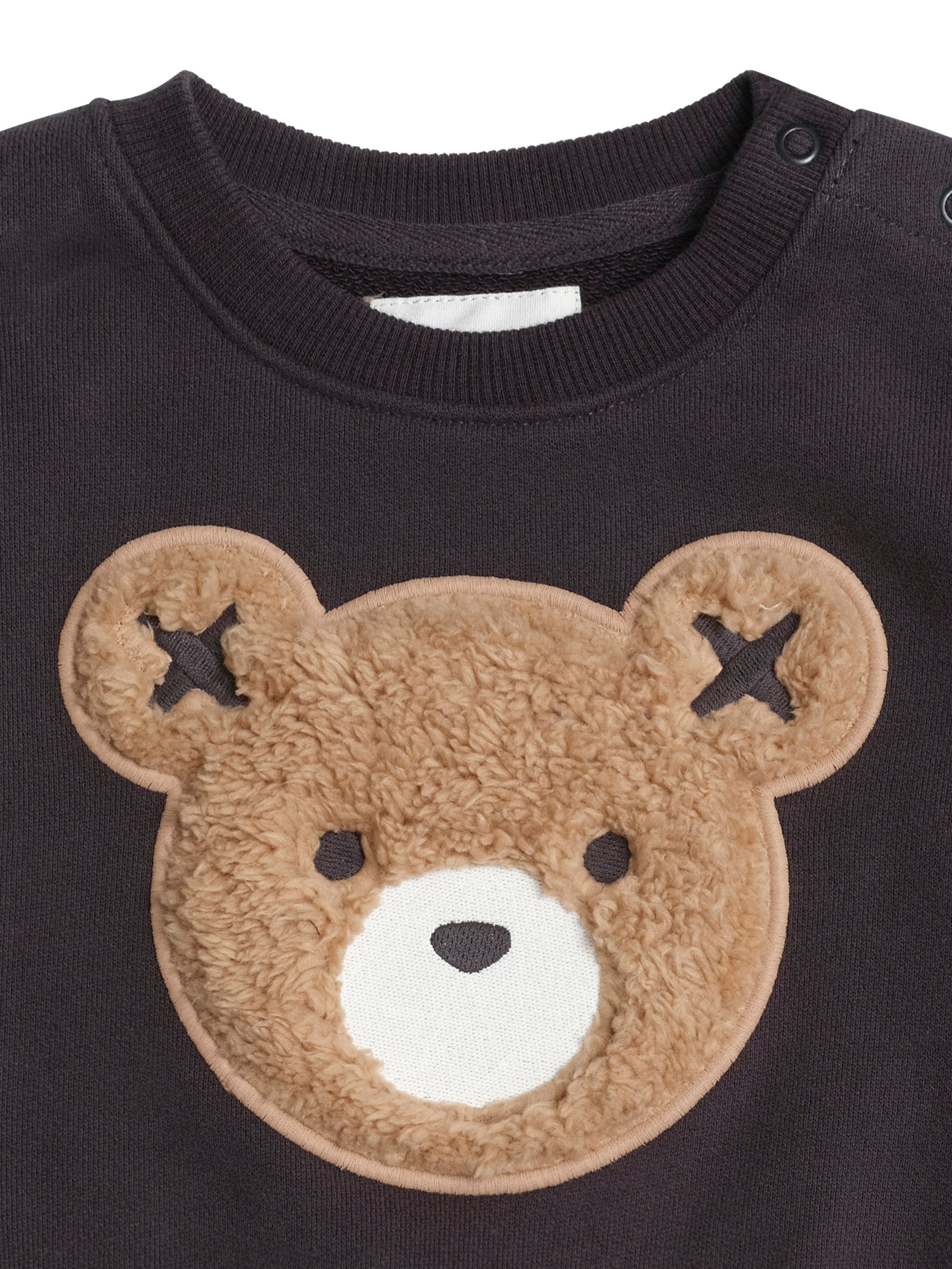 Huxbaby Furry Huxbear Sweatshirt Black - Soft Black