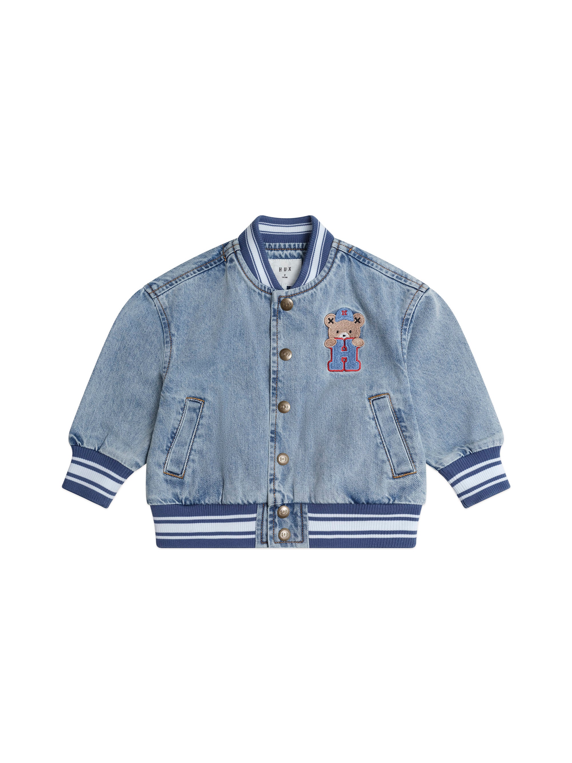 Huxbaby Dreamy Denim Varsity Bomber - Denim