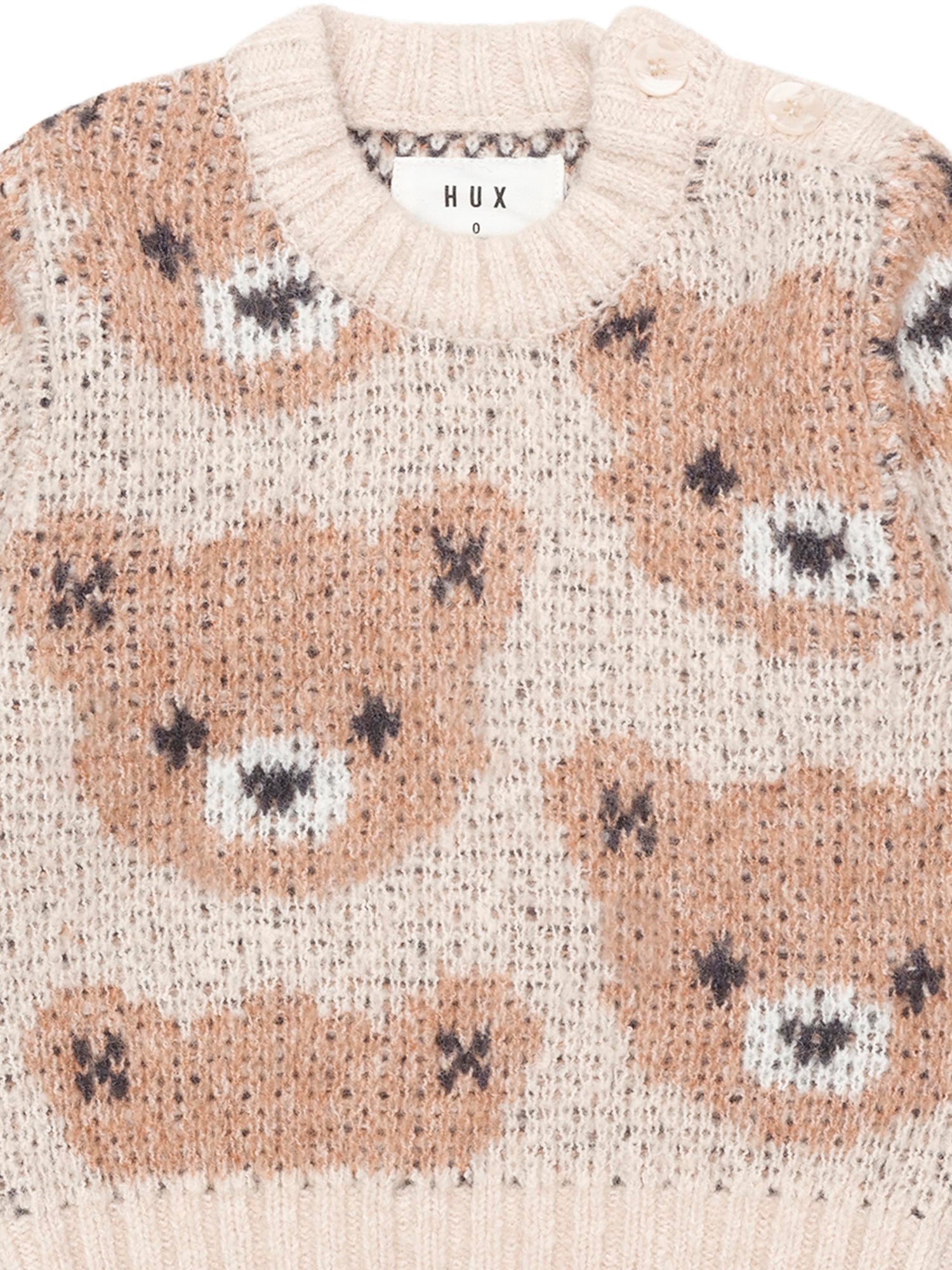 Huxbaby Ecru Huxbear Knit Jumper - Ecru