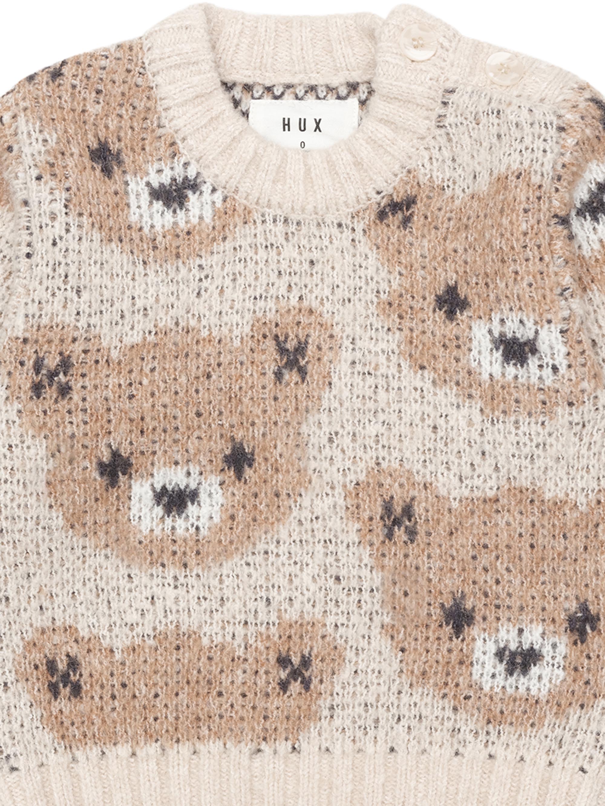 Huxbaby Ecru Huxbear Knit Jumper - Ecru