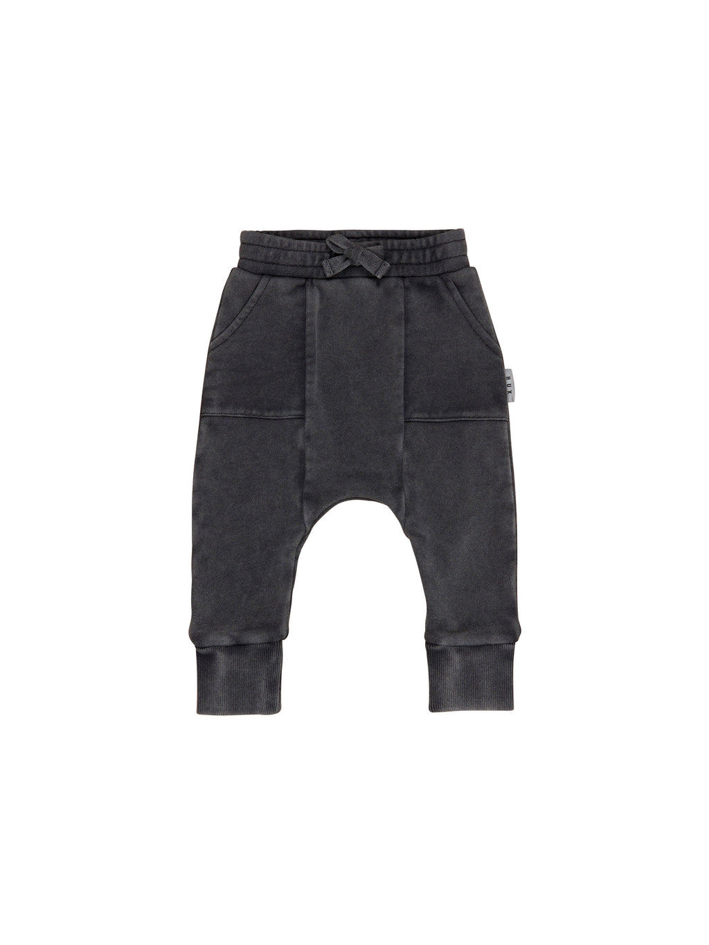 Huxbaby Vintage Black Drop Crotch Pant  - Washed Black