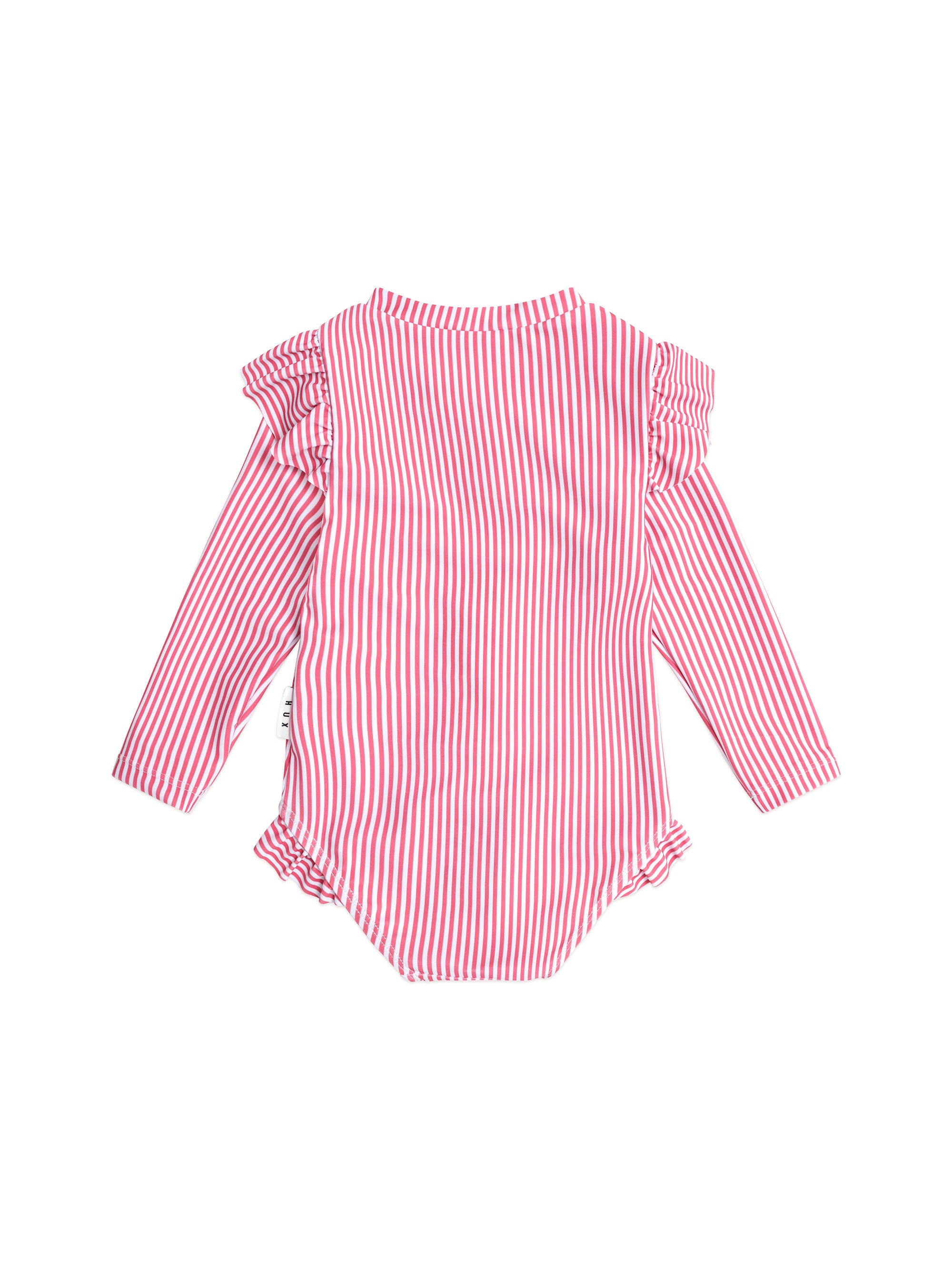 Huxbaby Frill Swimsuit Cherry Pie Stripe - Cherry