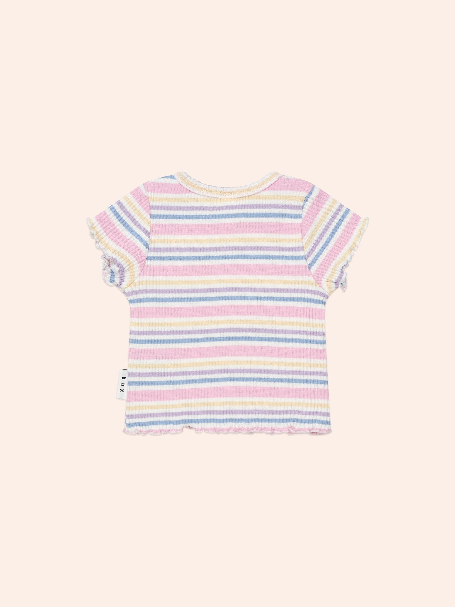 Huxbaby Rainbow Stripe Rib Tee - Multi