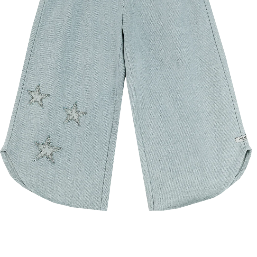 Donsje Hauke Denim Trousers Stars - Ice Blue