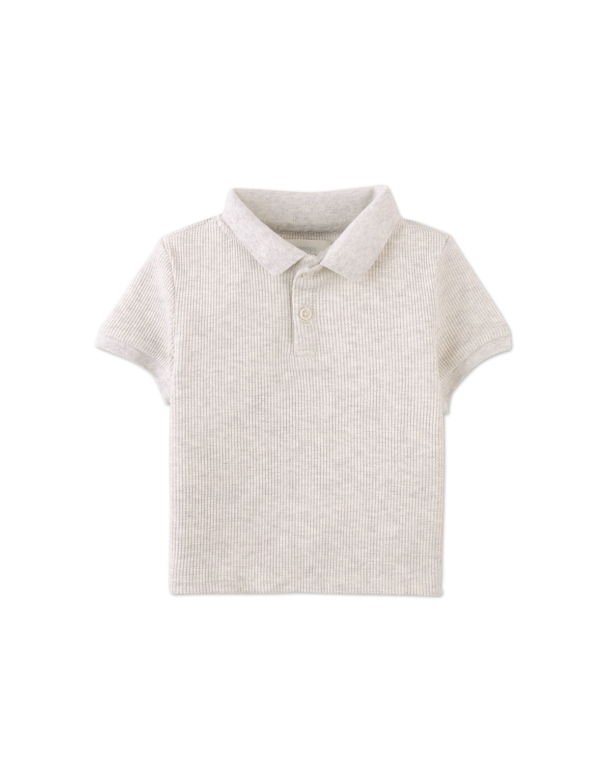 Gingersnaps Baby Keith Waffle Knit Polo Shirt - Gray