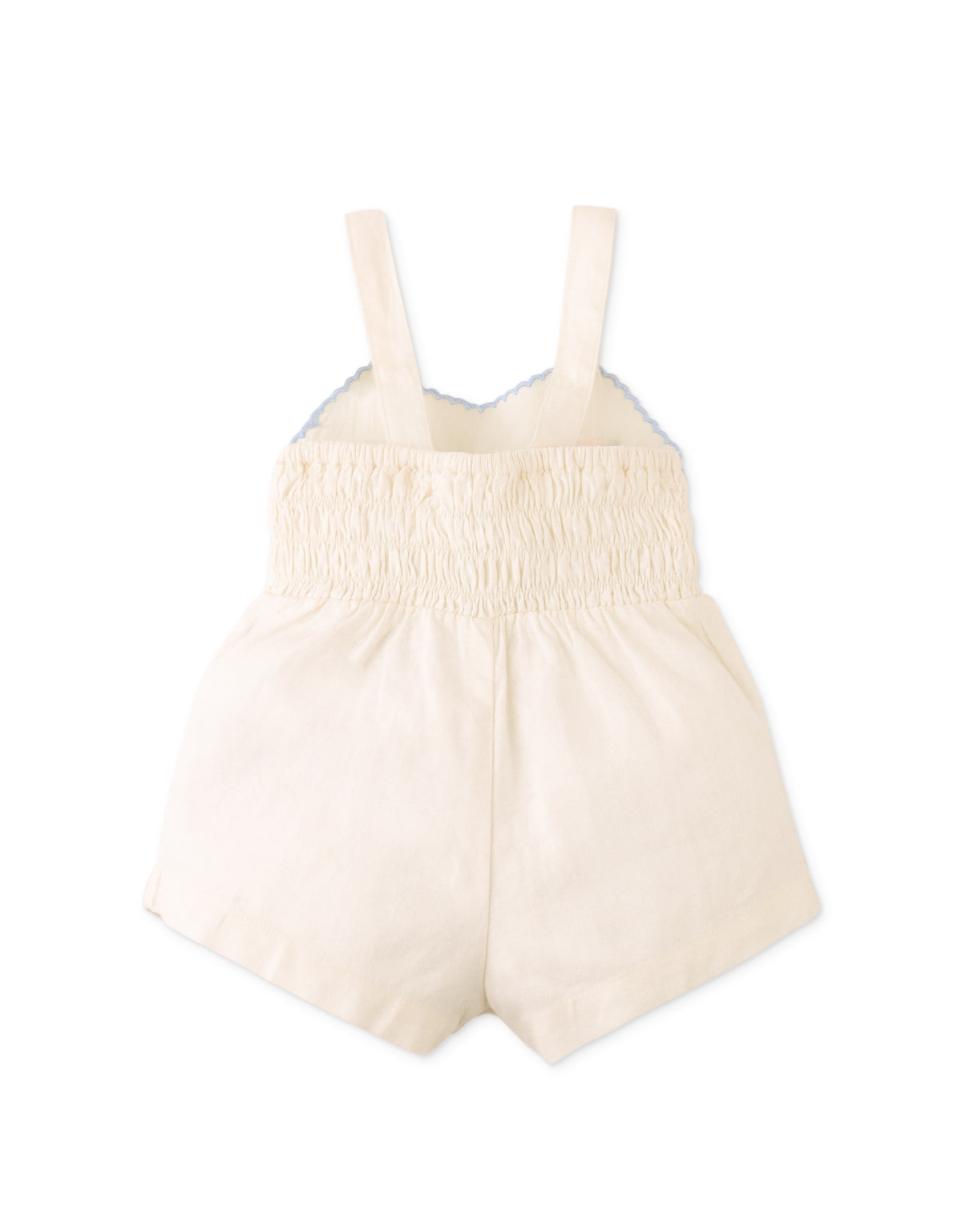 Gingersnaps Baby Genny Playsuit With Emroidered Bib - Off White