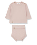 1+ in the Family Aless Long Sleeve T-shirt and Lilah Bloomer Set - Nude