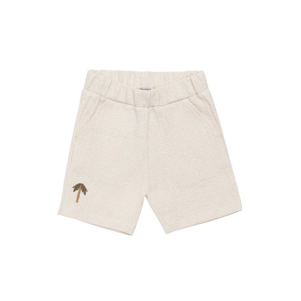 Donsje Ithri Shorts Palm Tree - Warm White