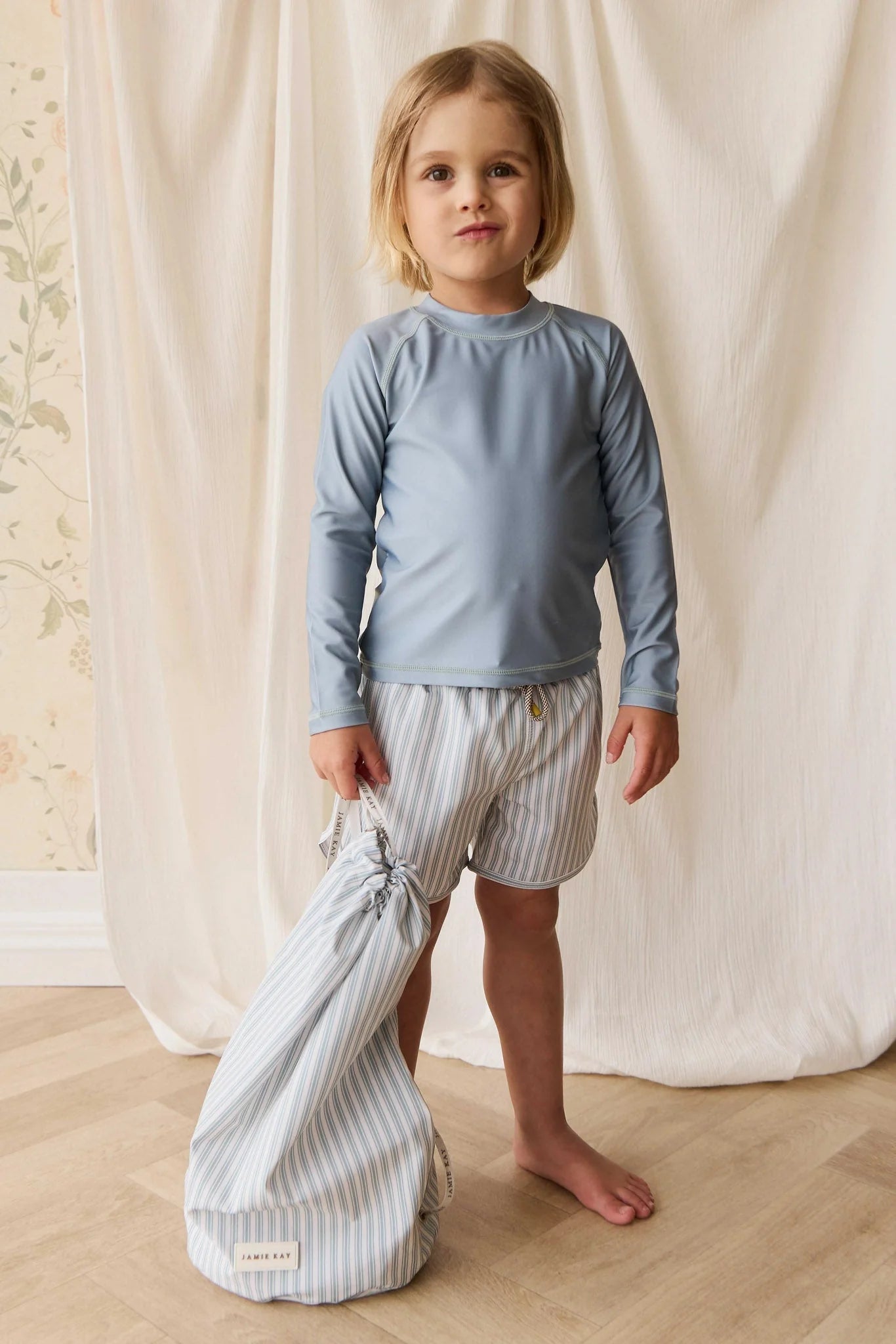 Jamie Kay Declan Board Short - Variegated Stripe Cenote