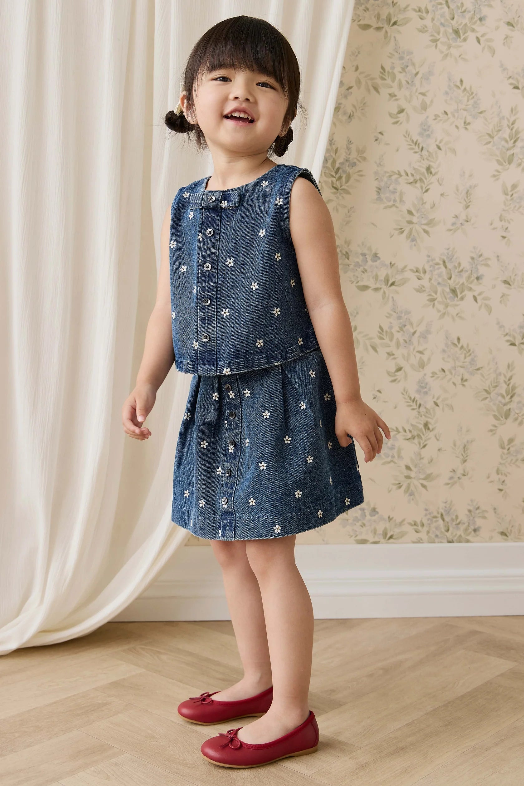 Jamie Kay Etta Skirt - Josie Floral Denim