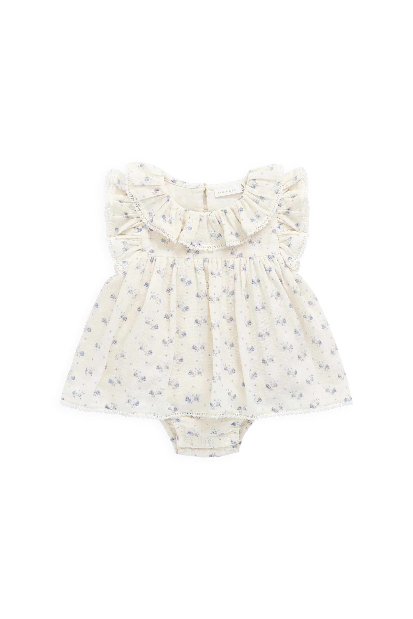 Jamie Kay Organic Cotton Muslin Frannie Playsuit - Molly Blue