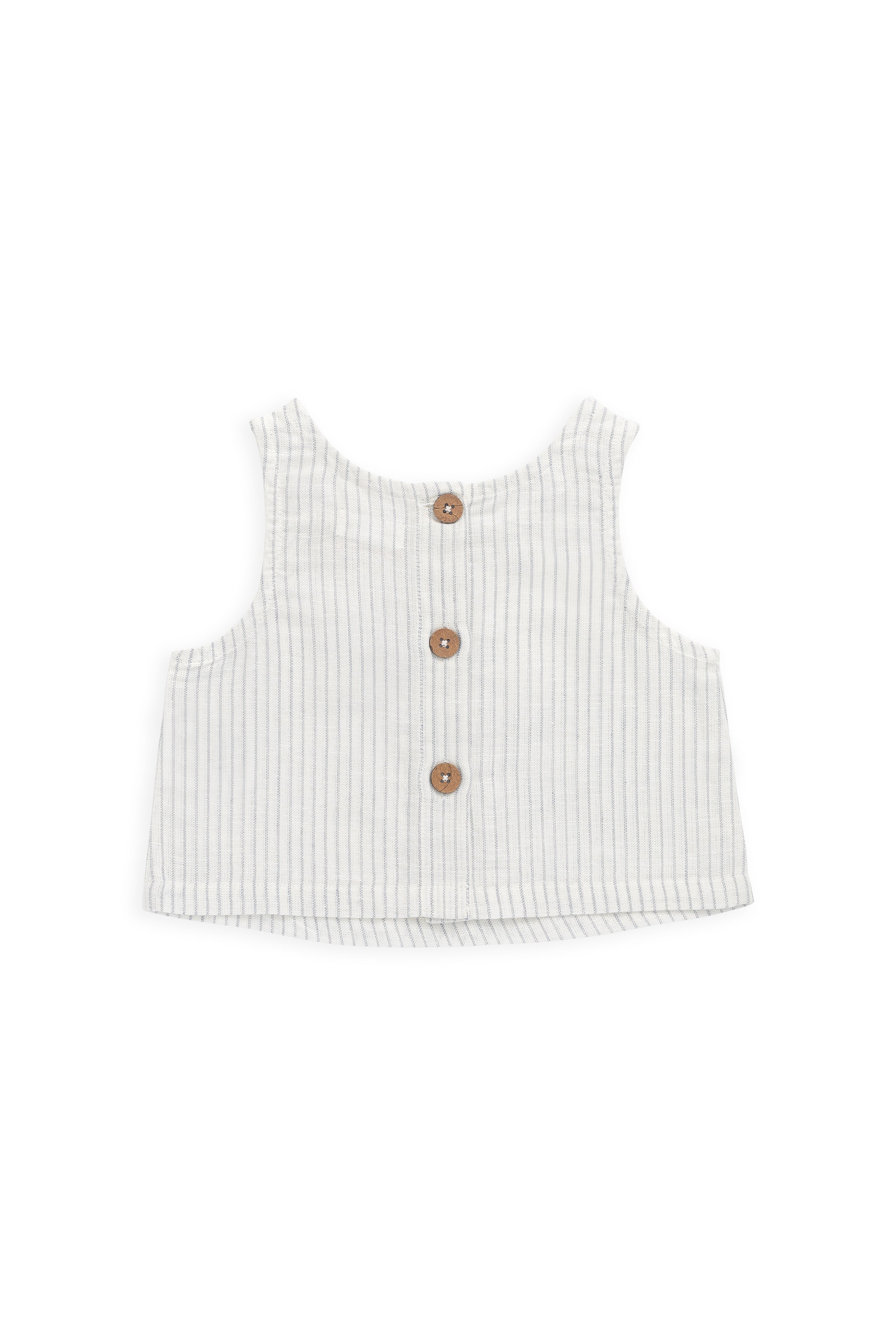 Jamie Kay Organic Cotton Winslow Top - Mini Pinstripe Parchment/Dawn
