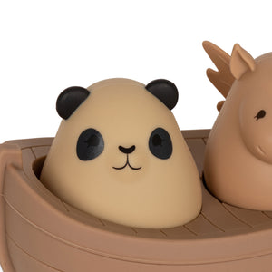 Konges Sløjd Silicone Bath Toys Boat Panda & Unicorn - Blush Mix
