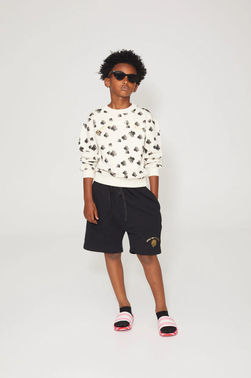 Little Creative Factory Lucky Sweatshirt - Cream & Black