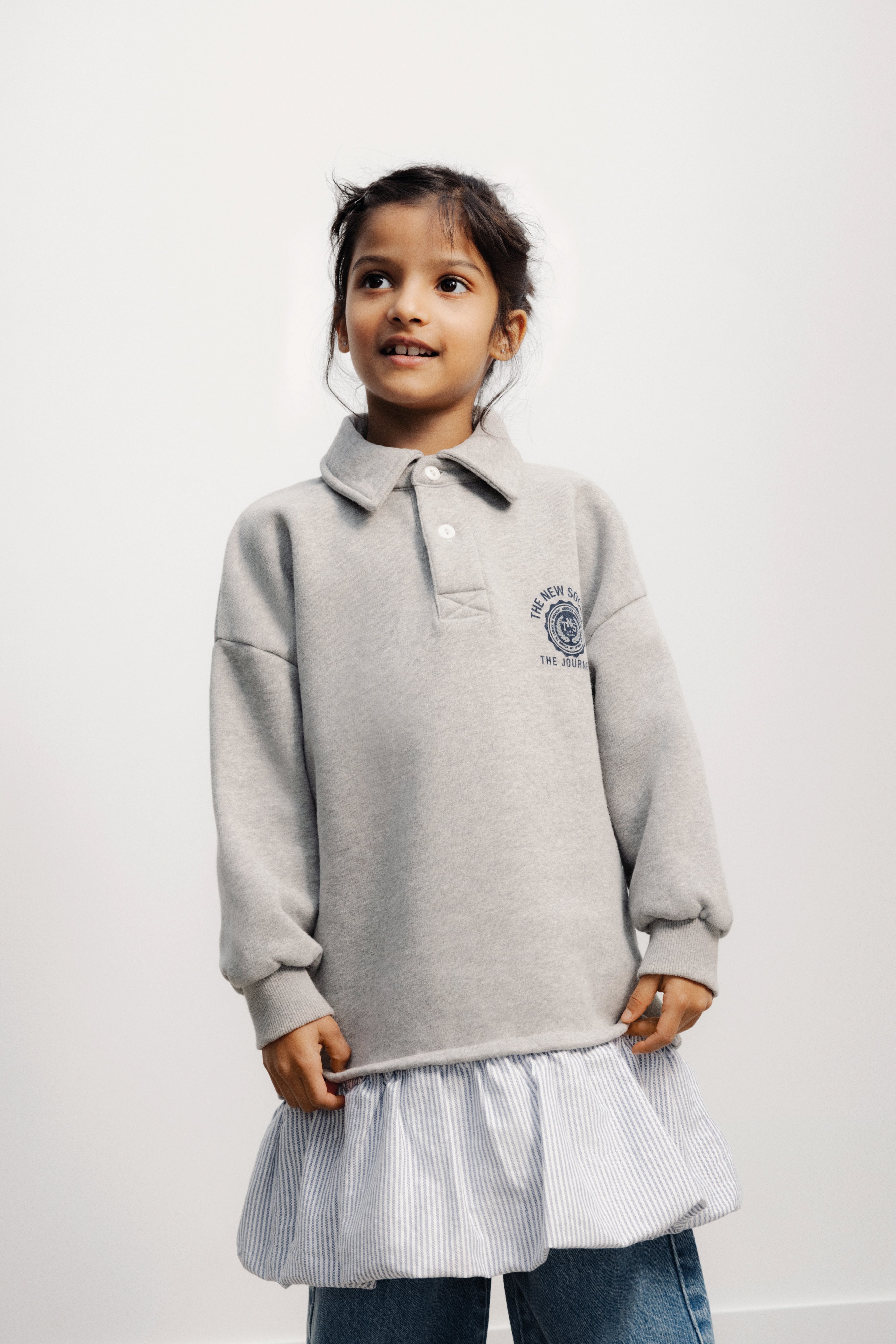 The New Society Ash Dress - Mid Grey Melange