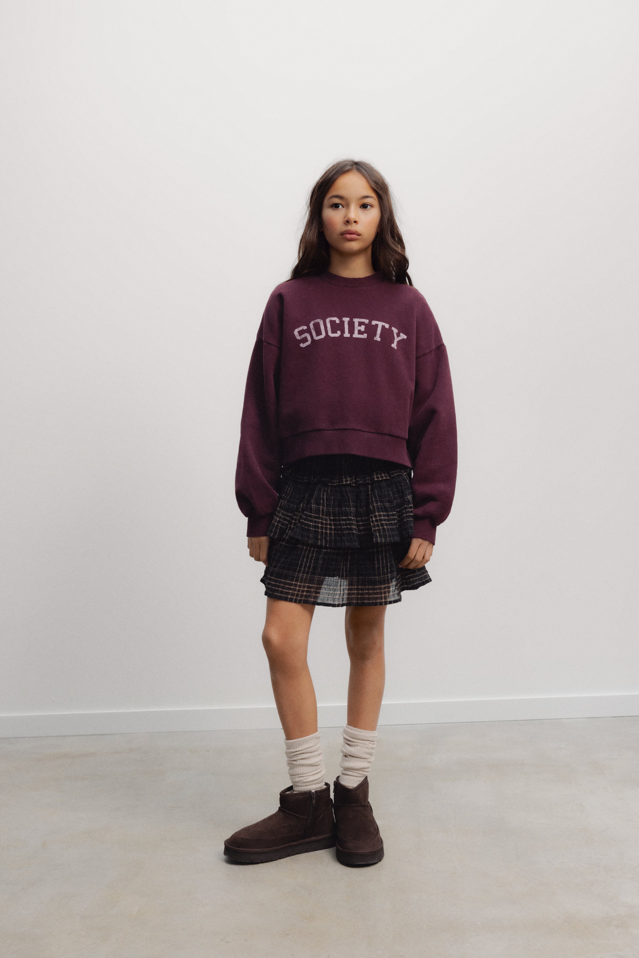 The New Society Teen Lea Sweatshirt - Winetasting