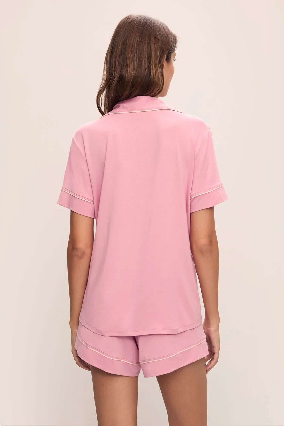 Eberjey Gisele Relaxed Short PJ Set - Rose Quartz/Petal Pink