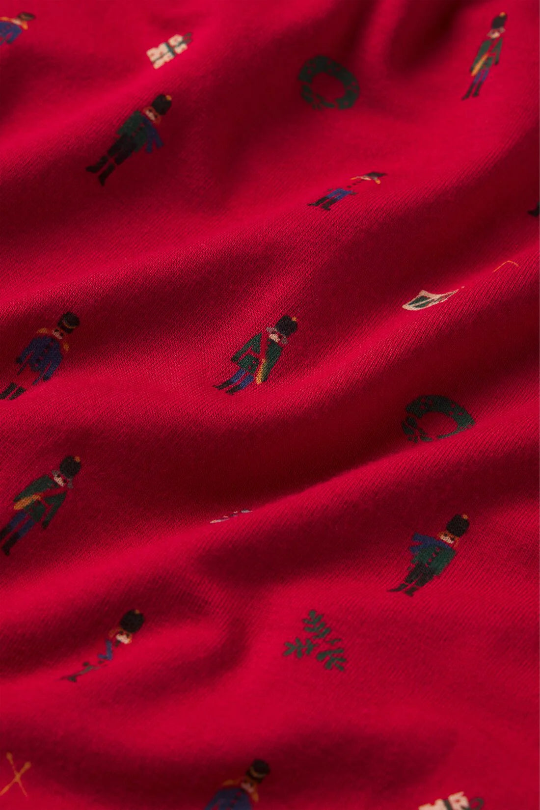 Eberjey Gisele Printed Relaxed Short Pj Set - Nutcracker Holly Red/Ivory