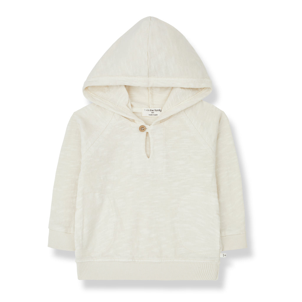 1+ in the Family Marcello Hood Sweater - Ivory