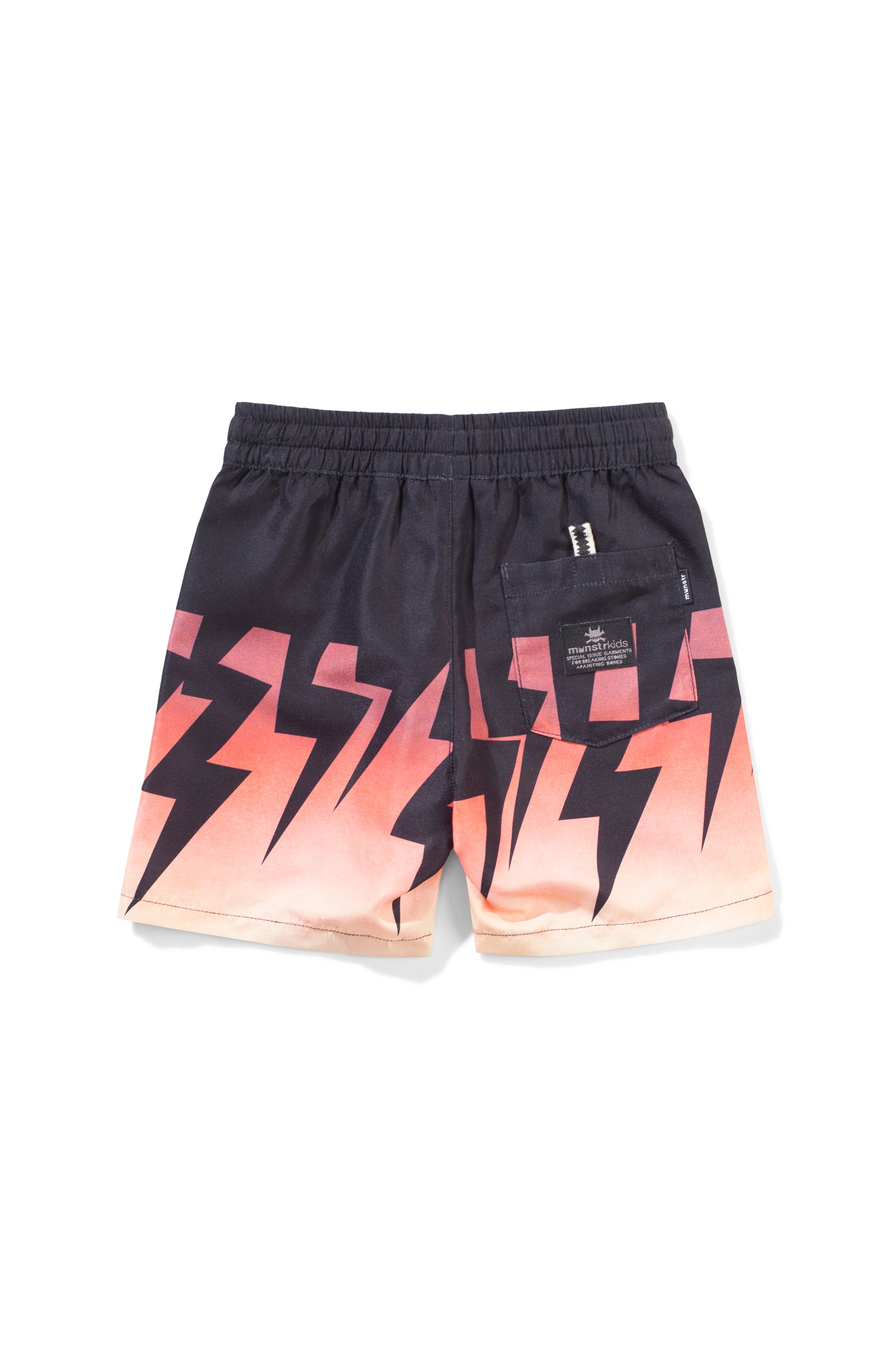 Munster Kids Lightning B Short - Black Peach