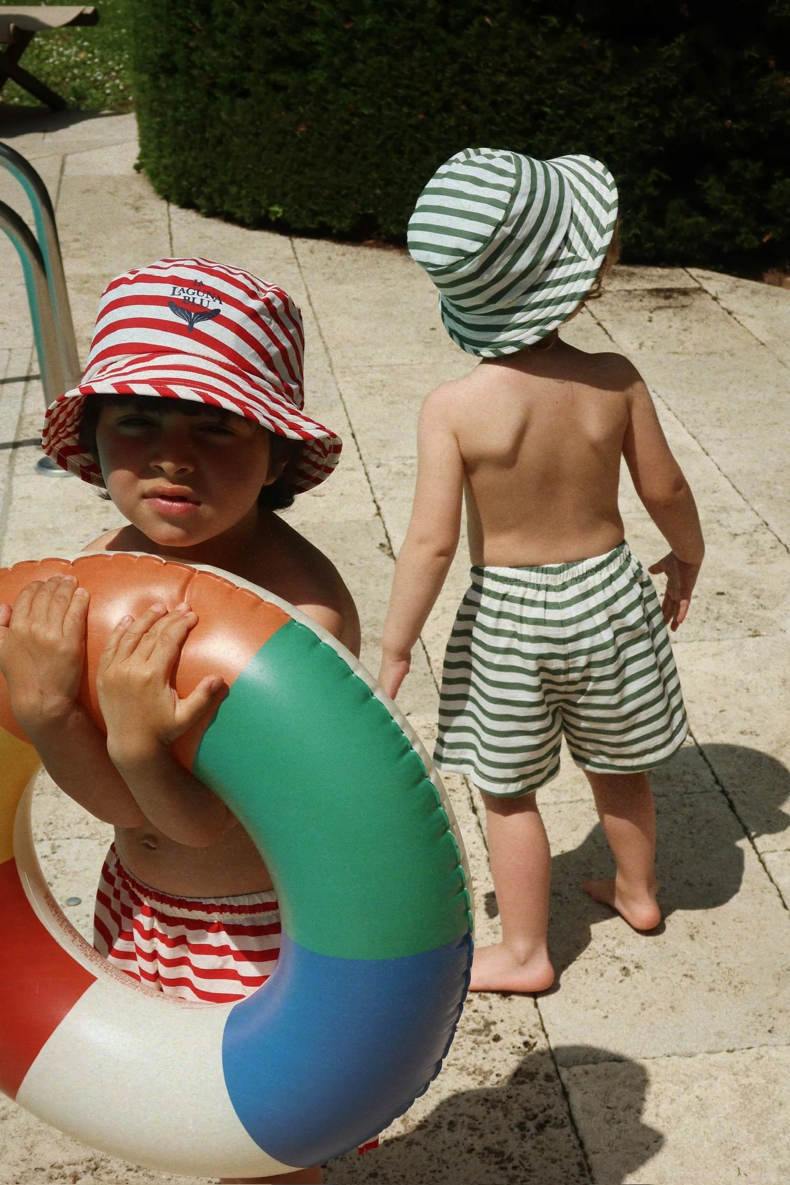 Konges Sløjd Asnou Swim Shorts Grs - Stripe Verti