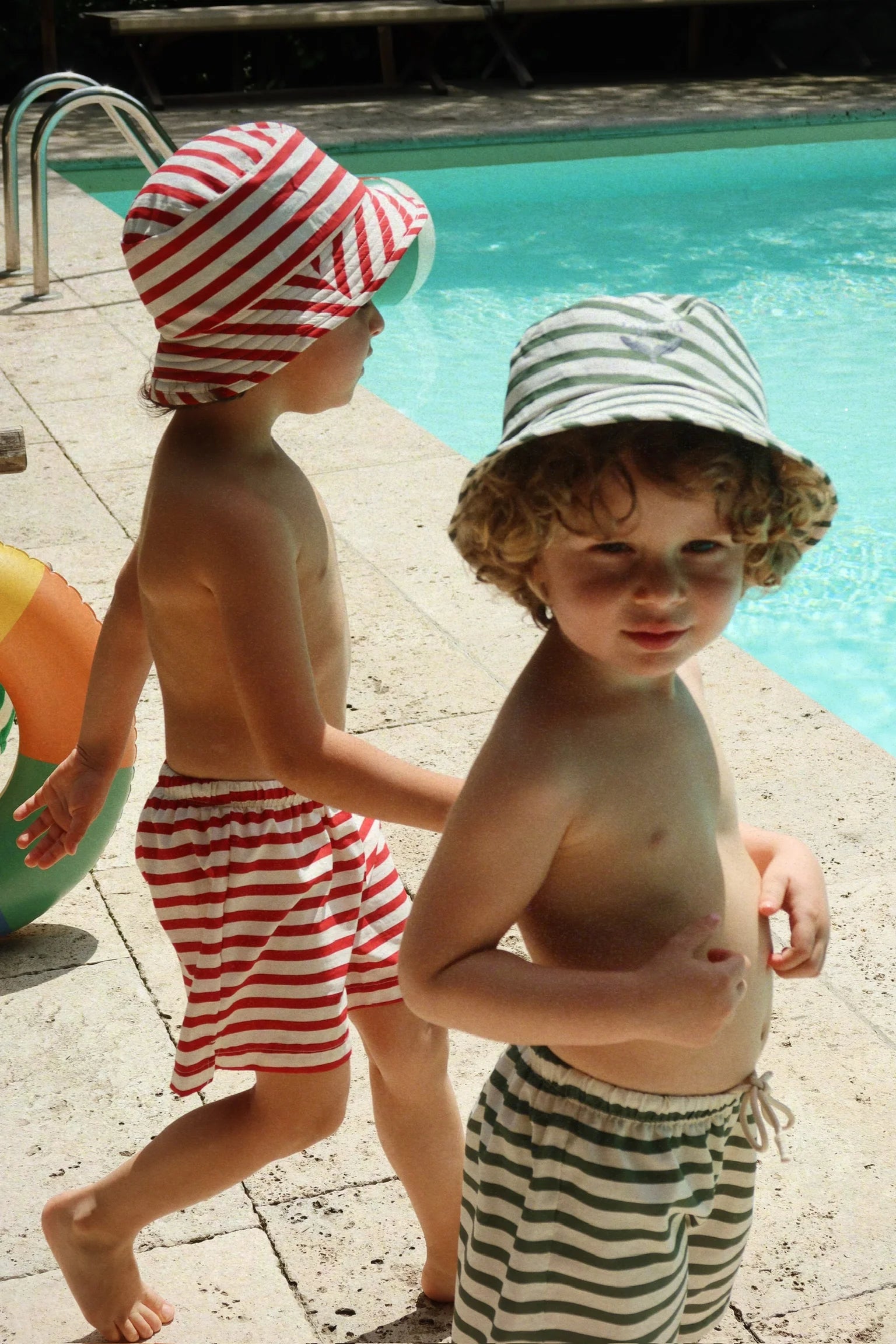 Konges Sløjd Asnou Swim Shorts Grs - Stripe Verti