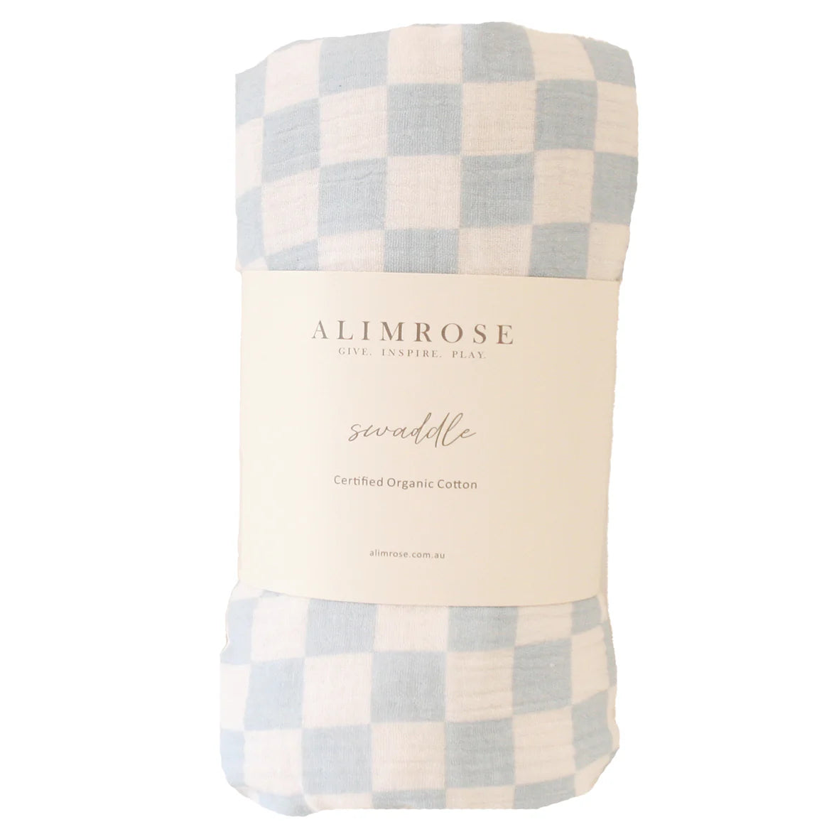Alimrose Muslin Swaddle - Blue Check