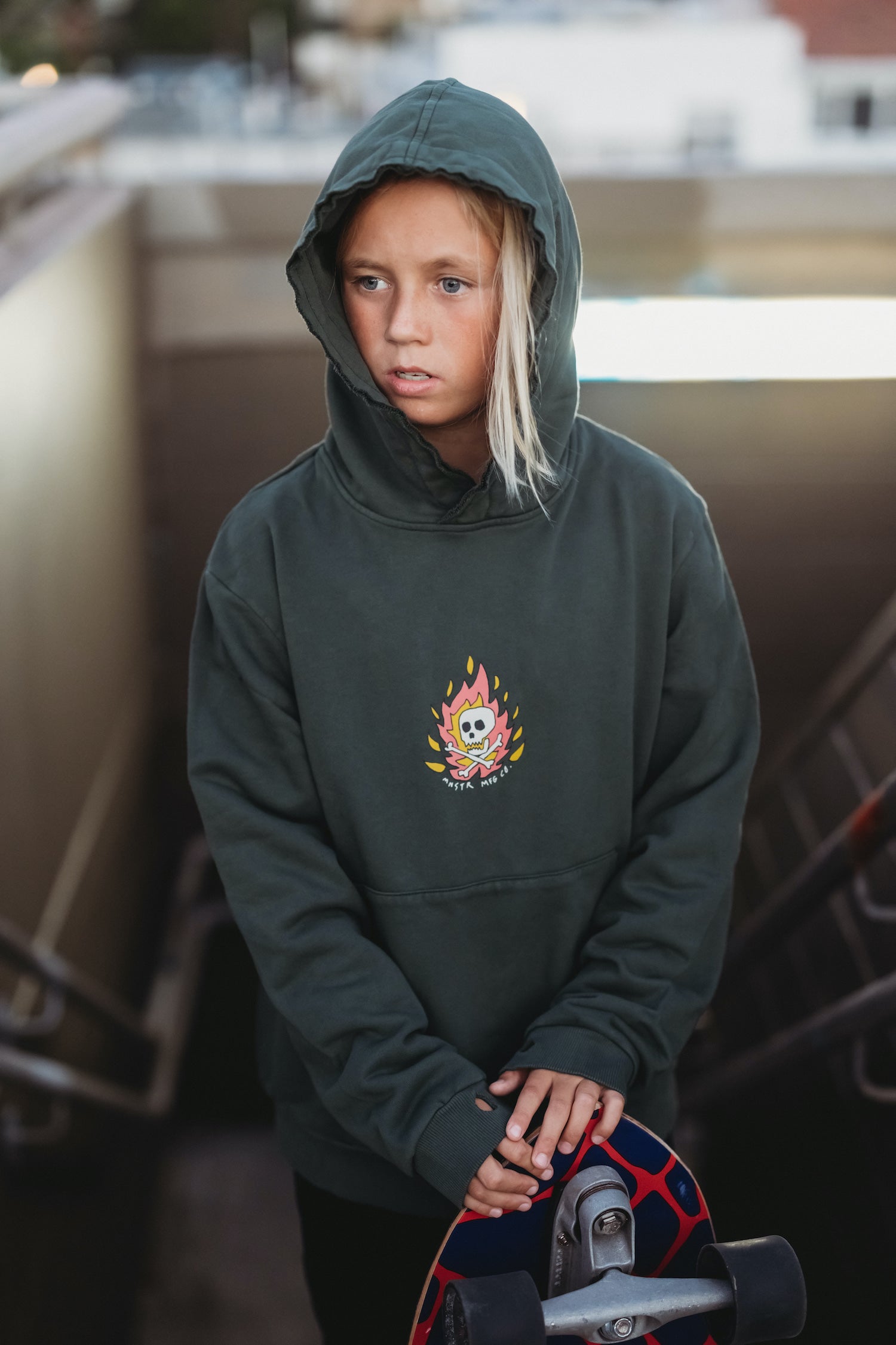 Munster Kids Chase Me Hoody - Ocean Green