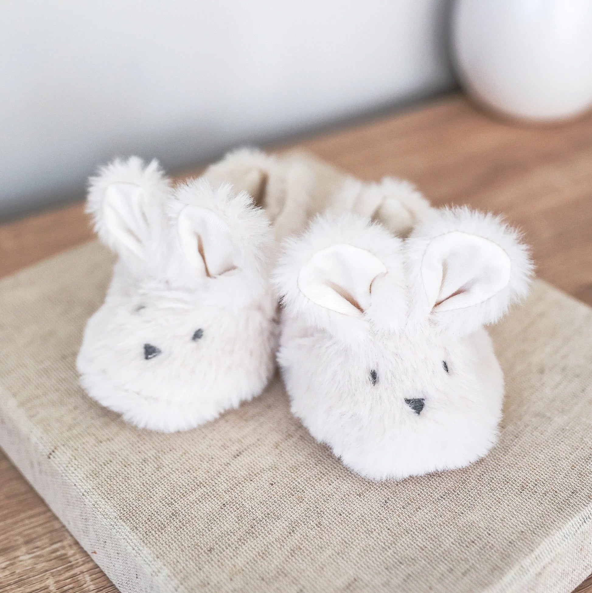 Alimrose Luxe Bunny Booties - Ivory