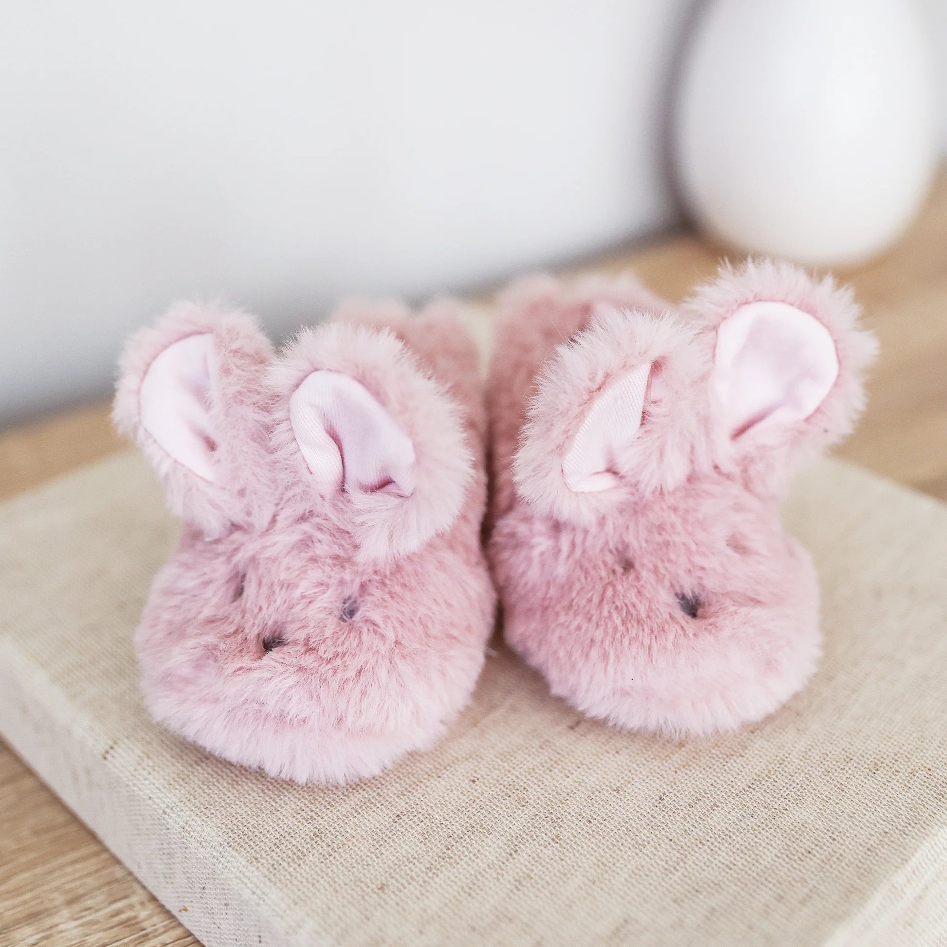 Alimrose Luxe Bunny Booties - Petal
