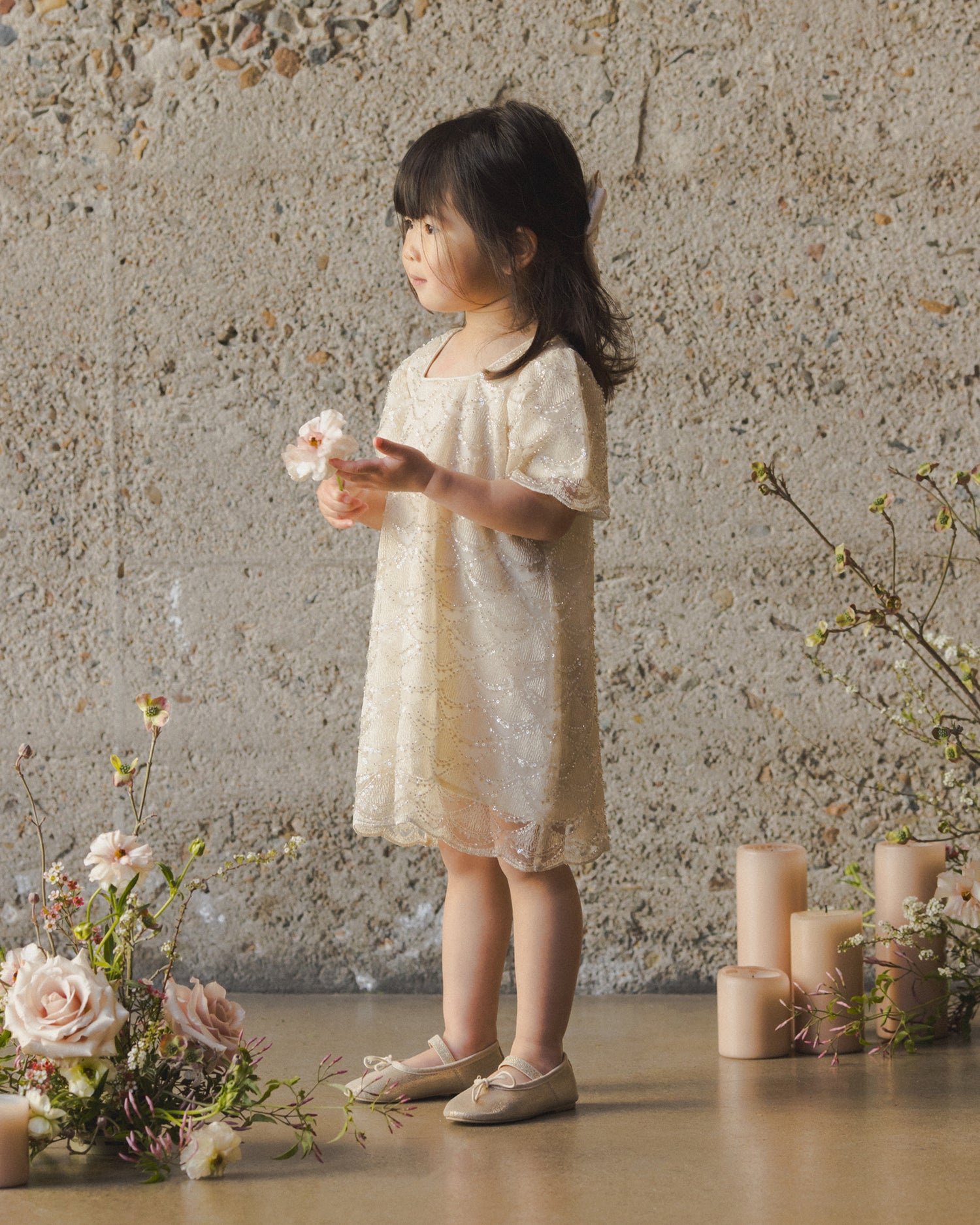 Noralee Daisy Dress - Silver Metallic