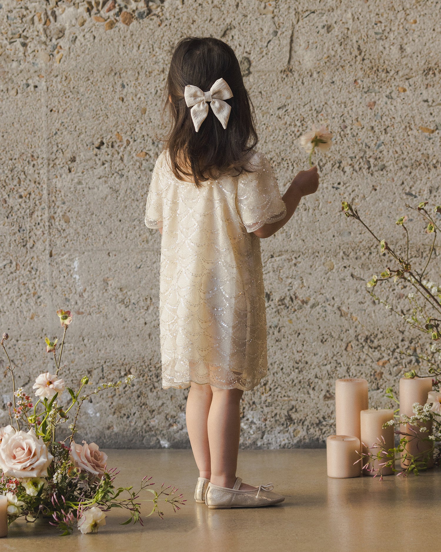 Noralee Daisy Dress - Silver Metallic