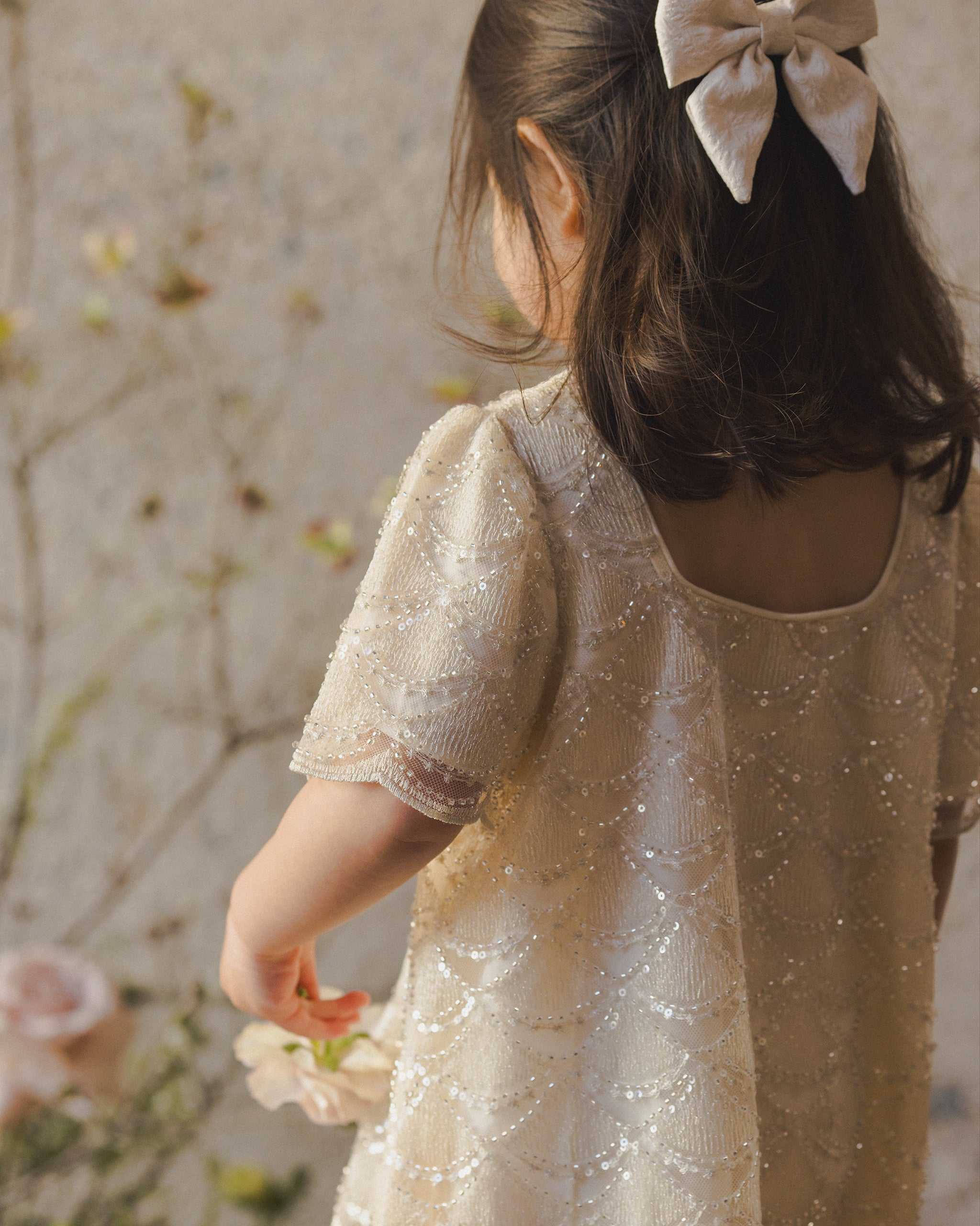 Noralee Daisy Dress - Silver Metallic