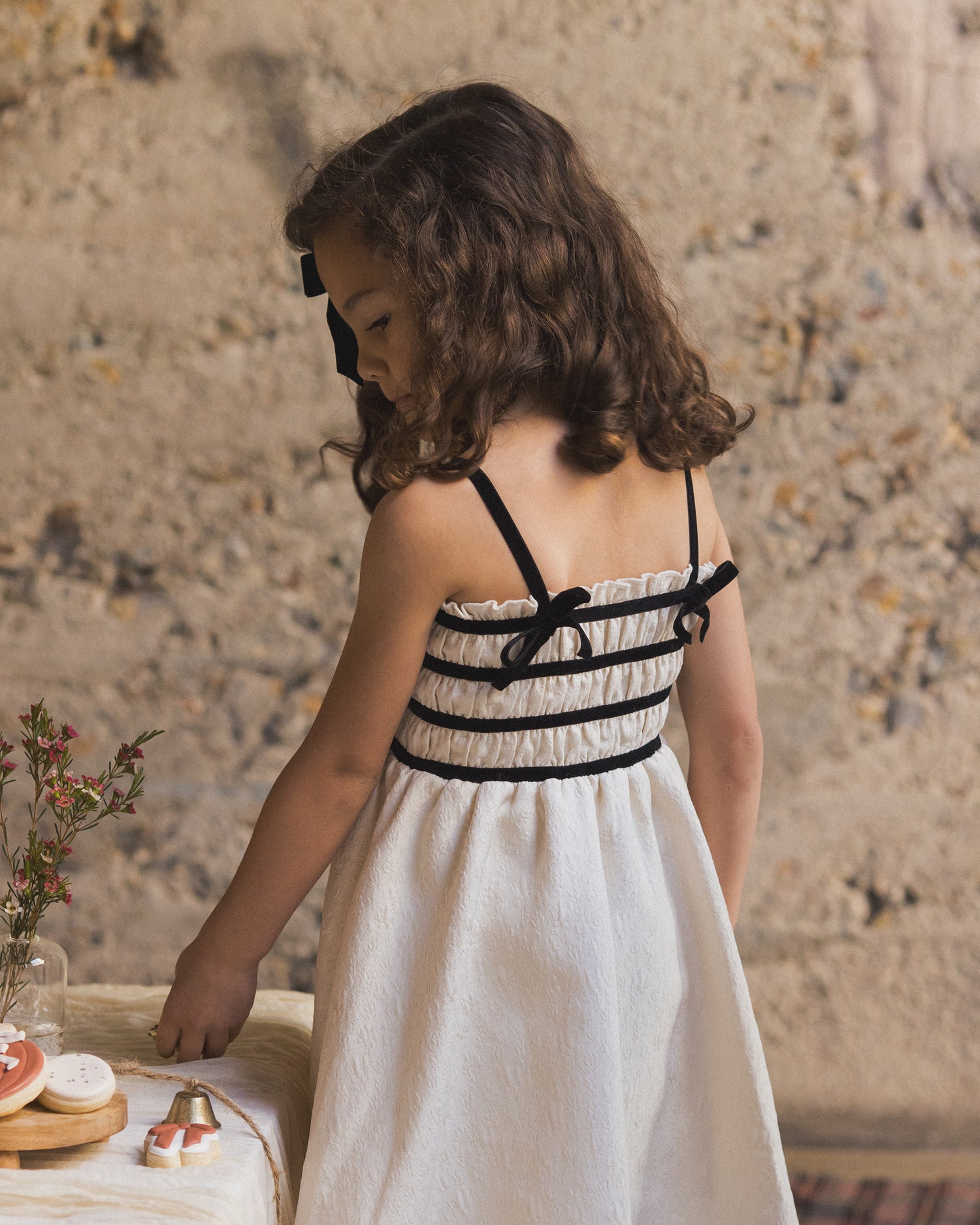 Noralee Annabelle Dress - Metallic Ivory