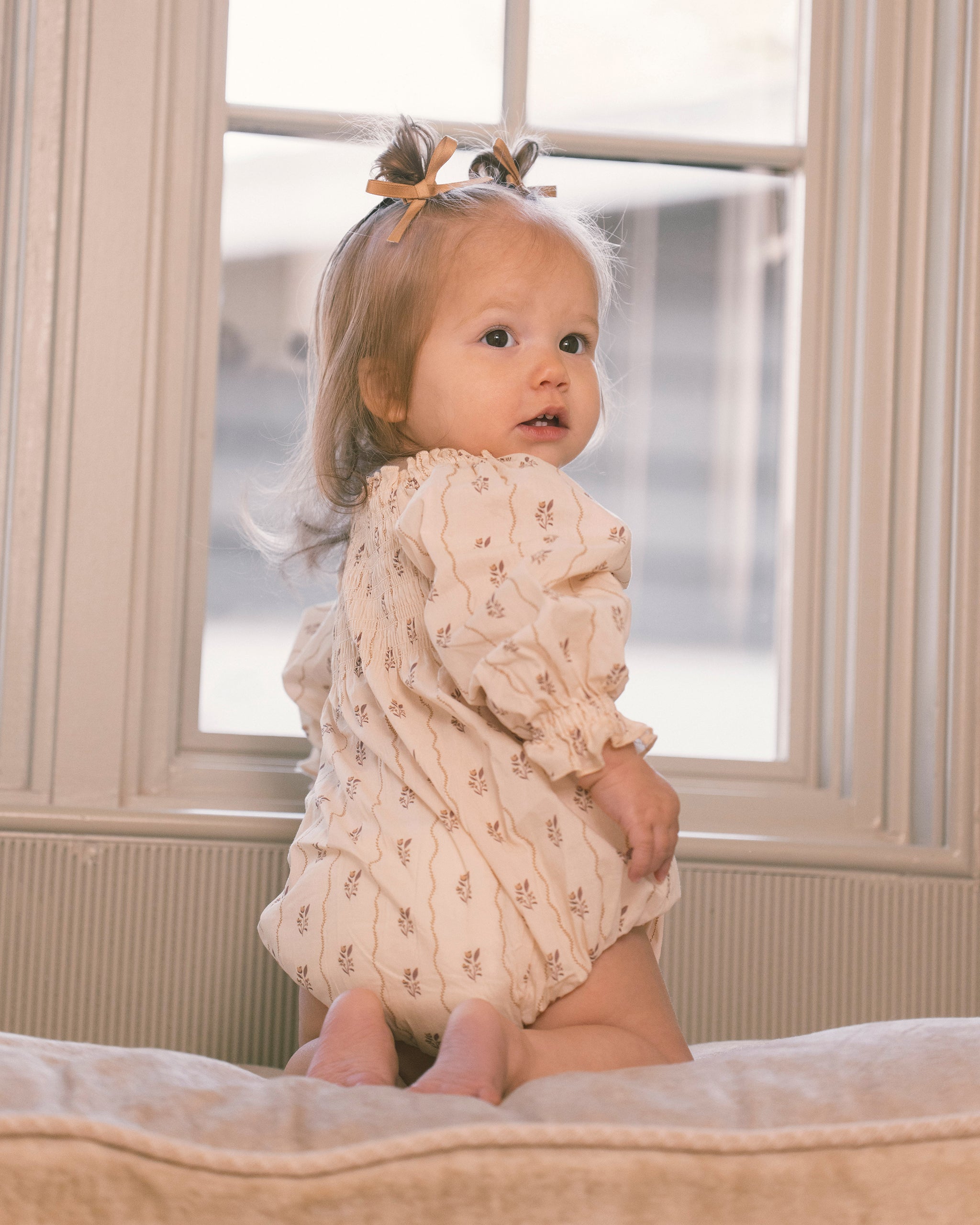 Noralee Autumn Romper - Floral Stripe