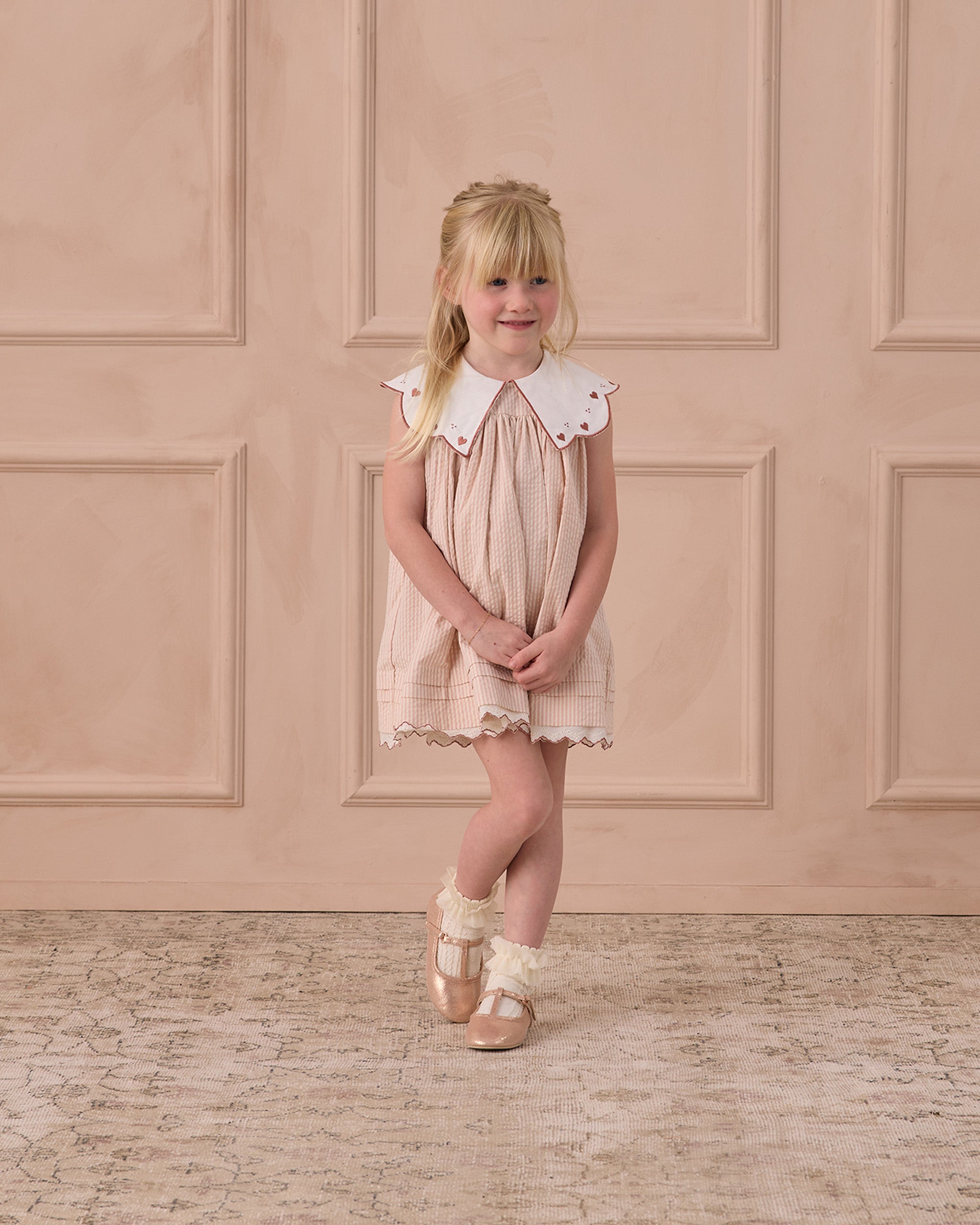 Noralee Ruffle Socks - Ivory, Blush