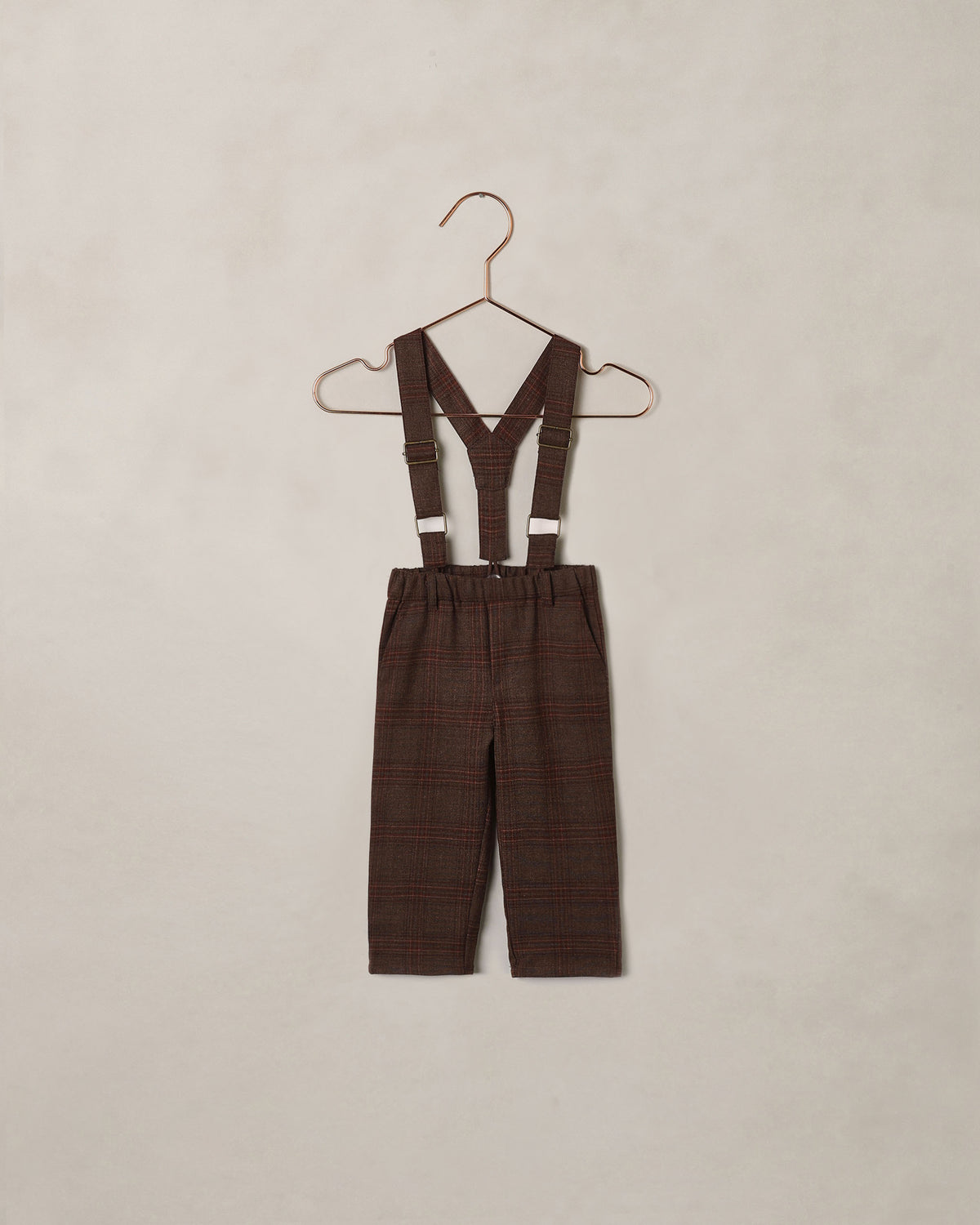 Noralee Suspender Pant - Heathered Plaid
