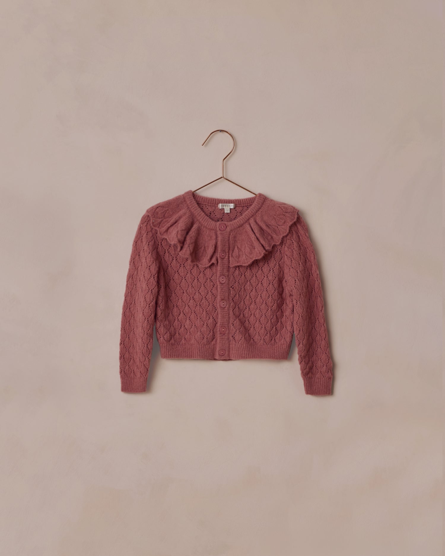 Noralee Ruffle Cardigan - Raspberry